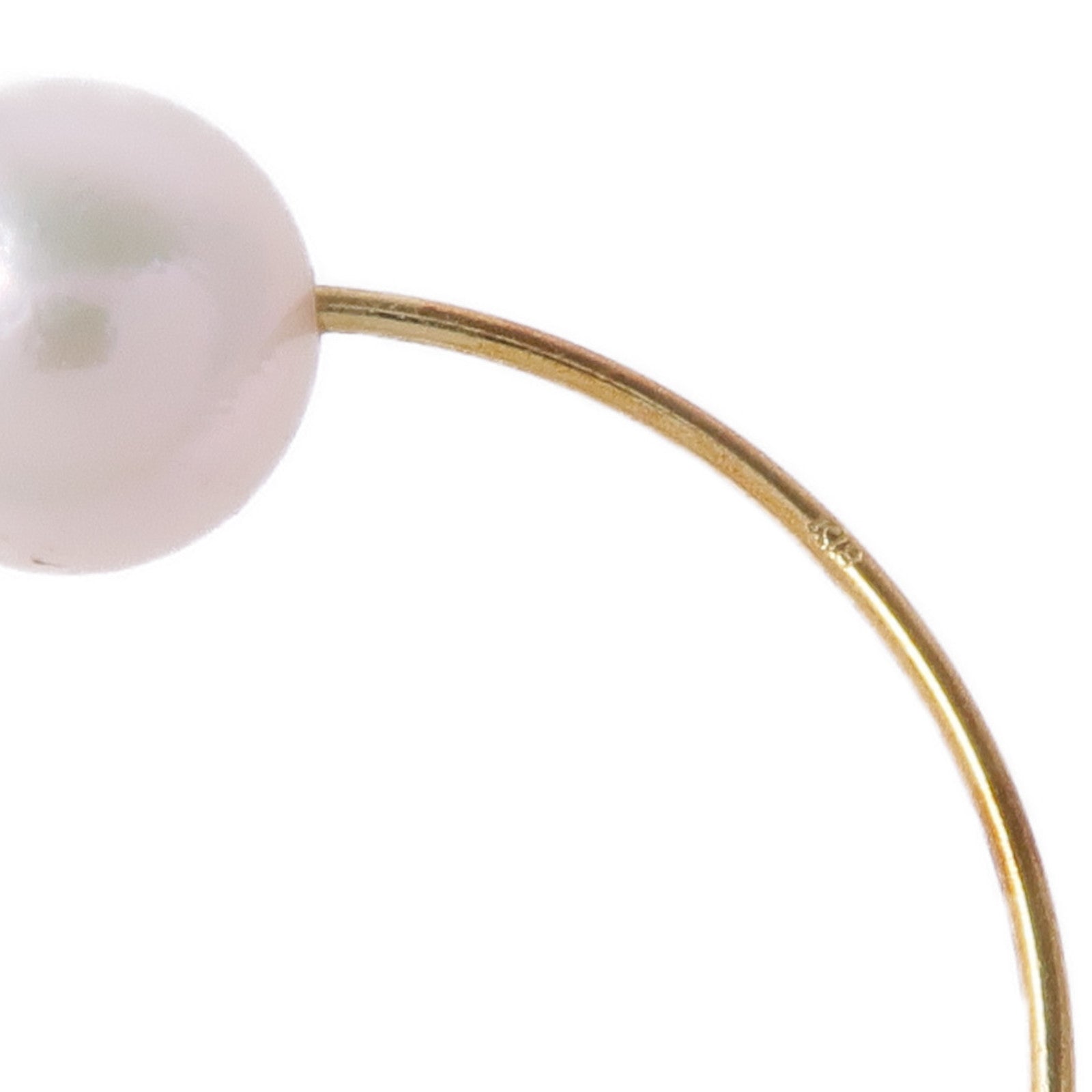 JEWELRY 18K黃金Pearl Ring珍珠戒指US#6