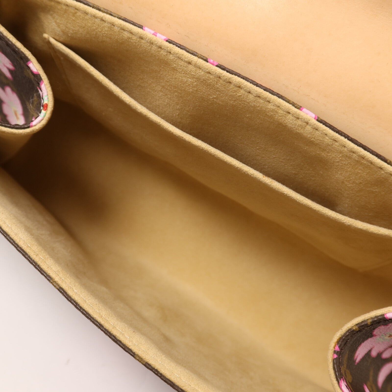 LOUIS VUITTON Monogram LV x TM Cherry Blossom Sac Retro PM金扣手挽袋