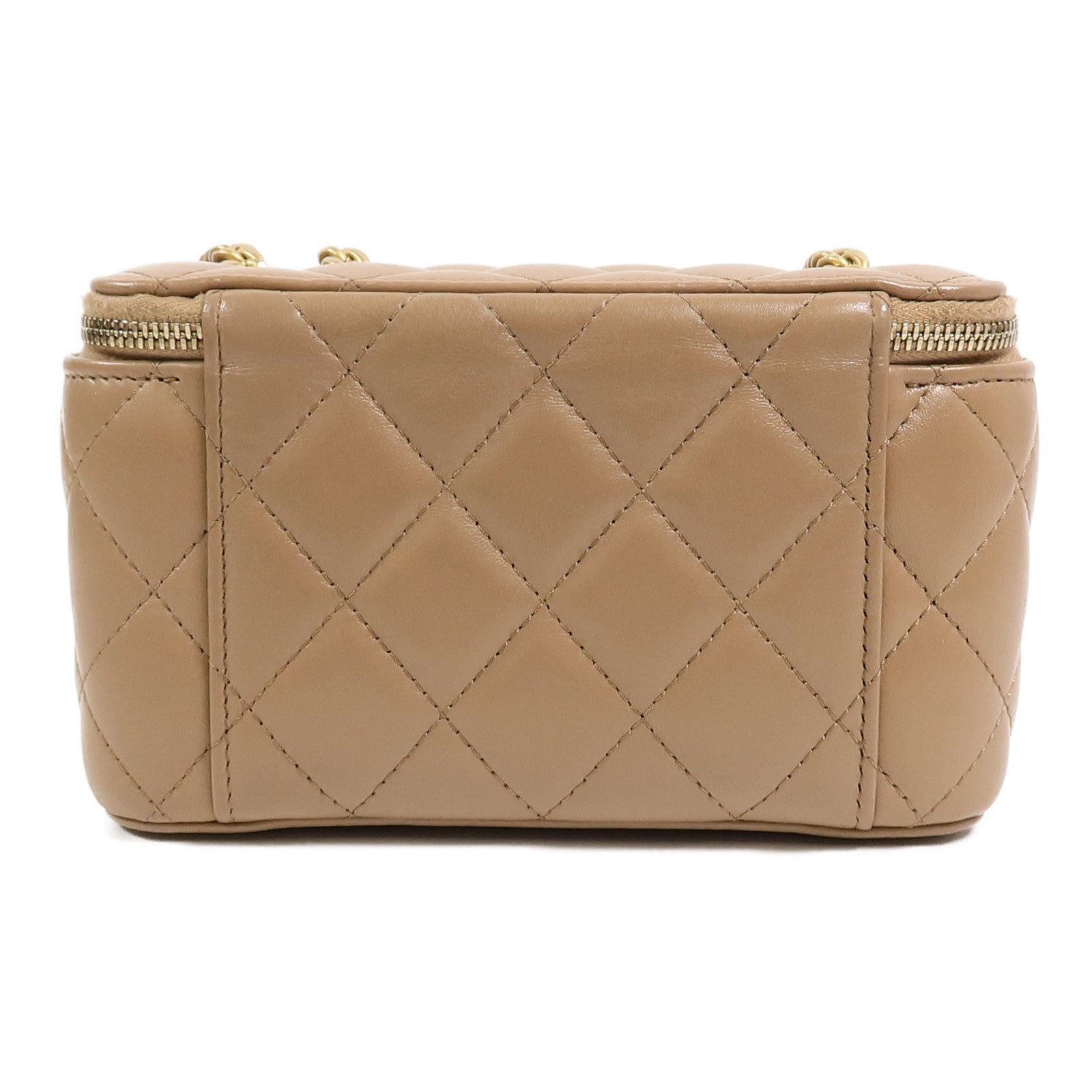 CHANEL 羊皮皮革Vanity Case鏈帶肩背袋