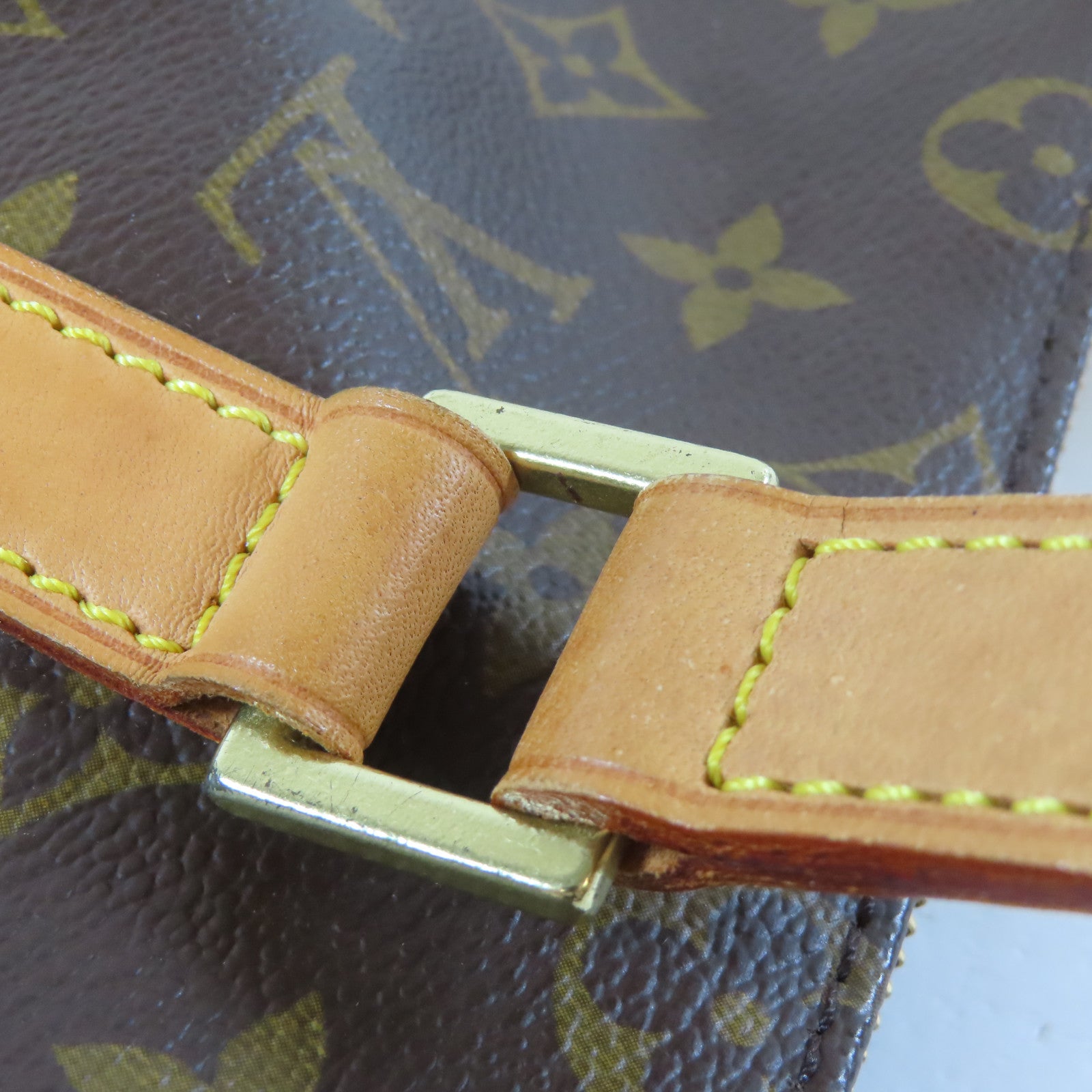 LOUIS VUITTON Monogram Cabas Piano金扣手挽袋啡色