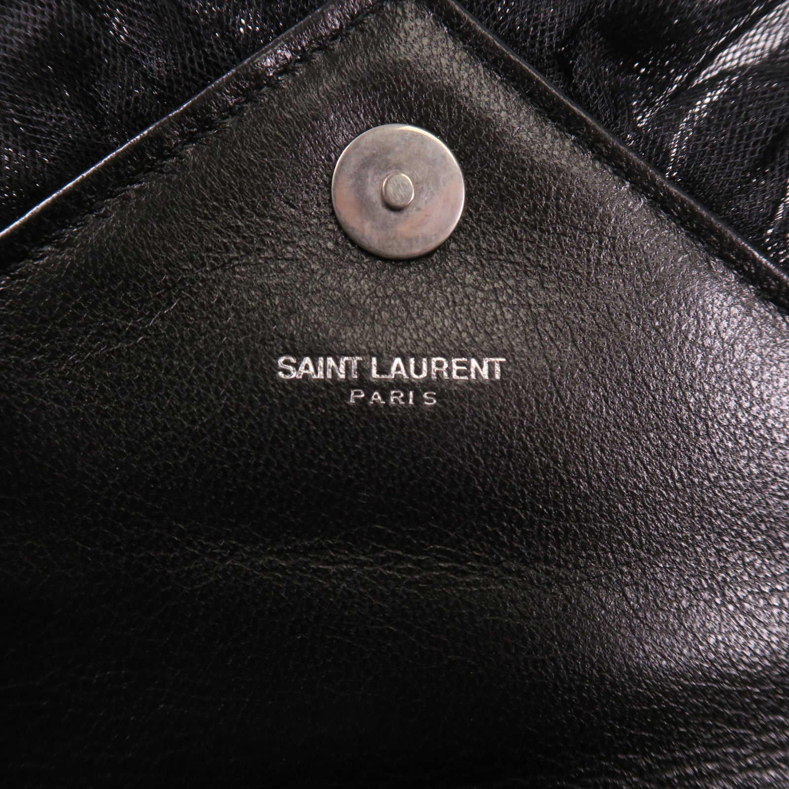 SAINT LAURENT 牛皮皮革Chain Shoulder Bag銀扣肩背袋