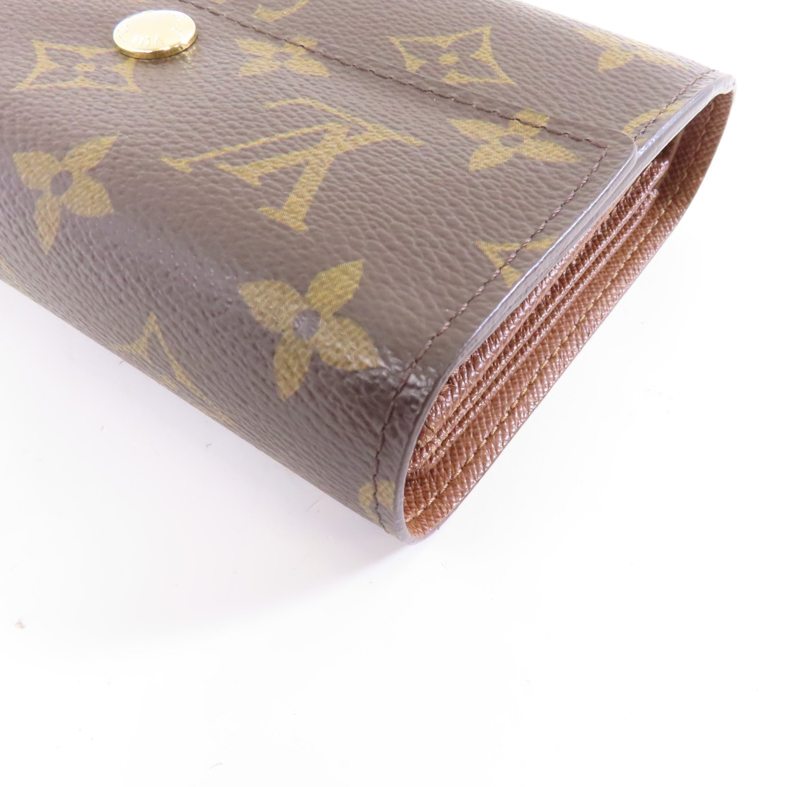 LOUIS VUITTON Monogram Alexandra Wallet金扣錢包棕色