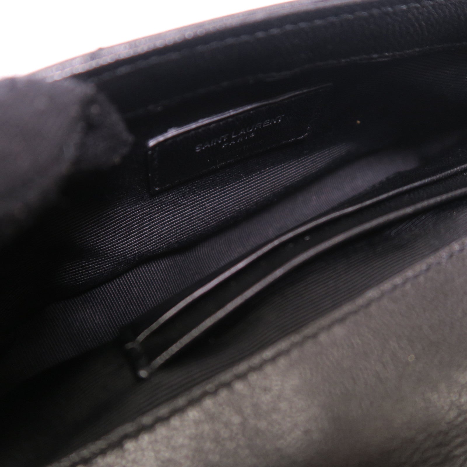 SAINT LAURENT 牛皮皮革Chain Shoulder Bag銀扣肩背袋