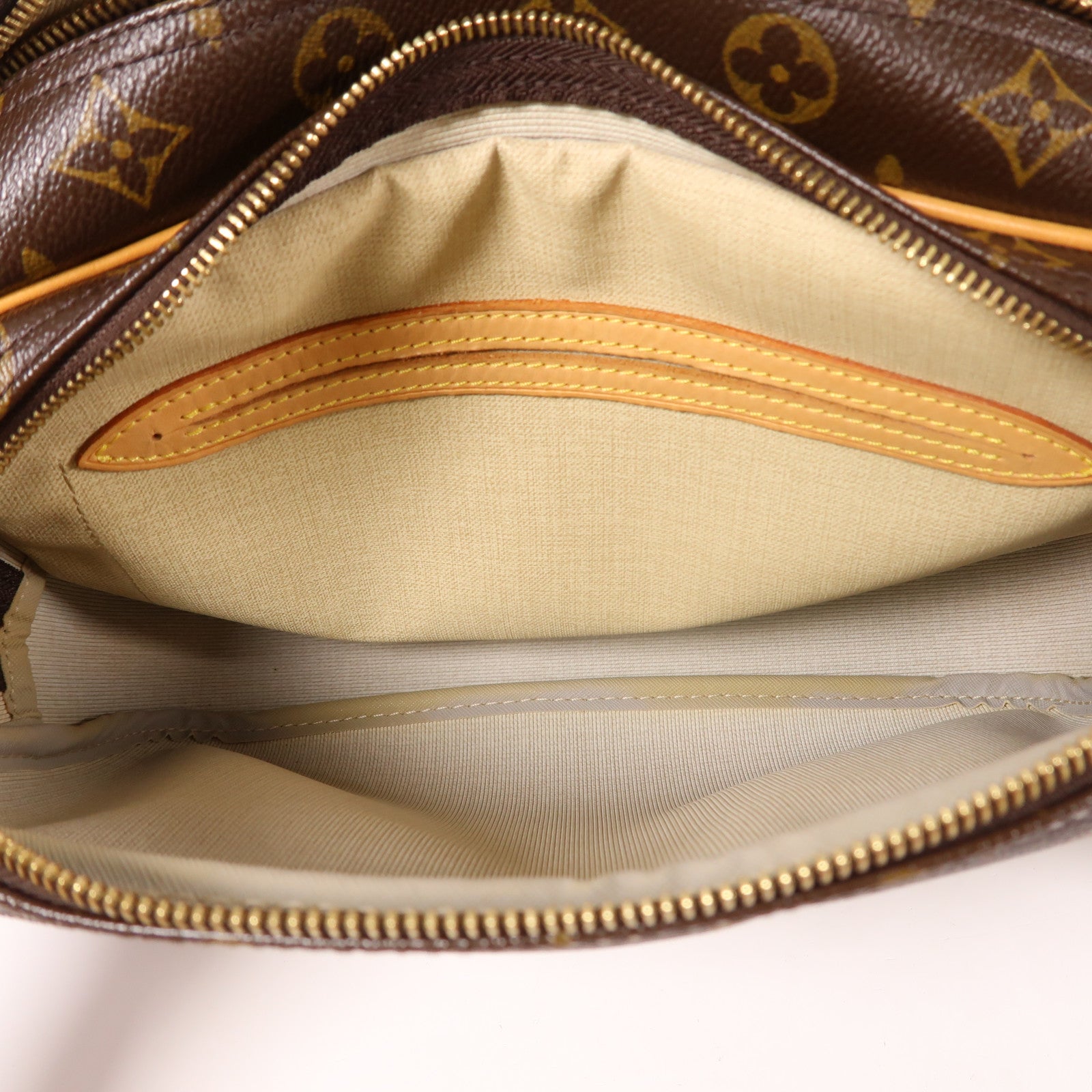 LOUIS VUITTON Monogram Reporter PM金扣肩背袋棕色