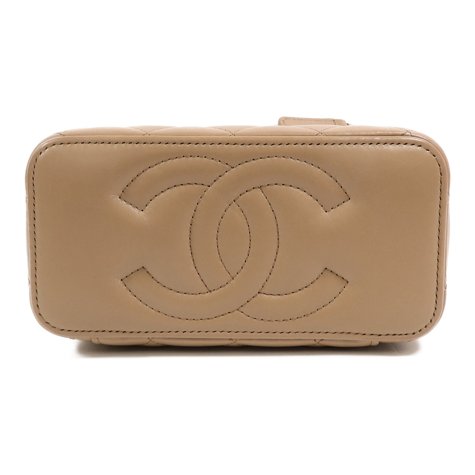CHANEL 羊皮皮革Vanity Case鏈帶肩背袋