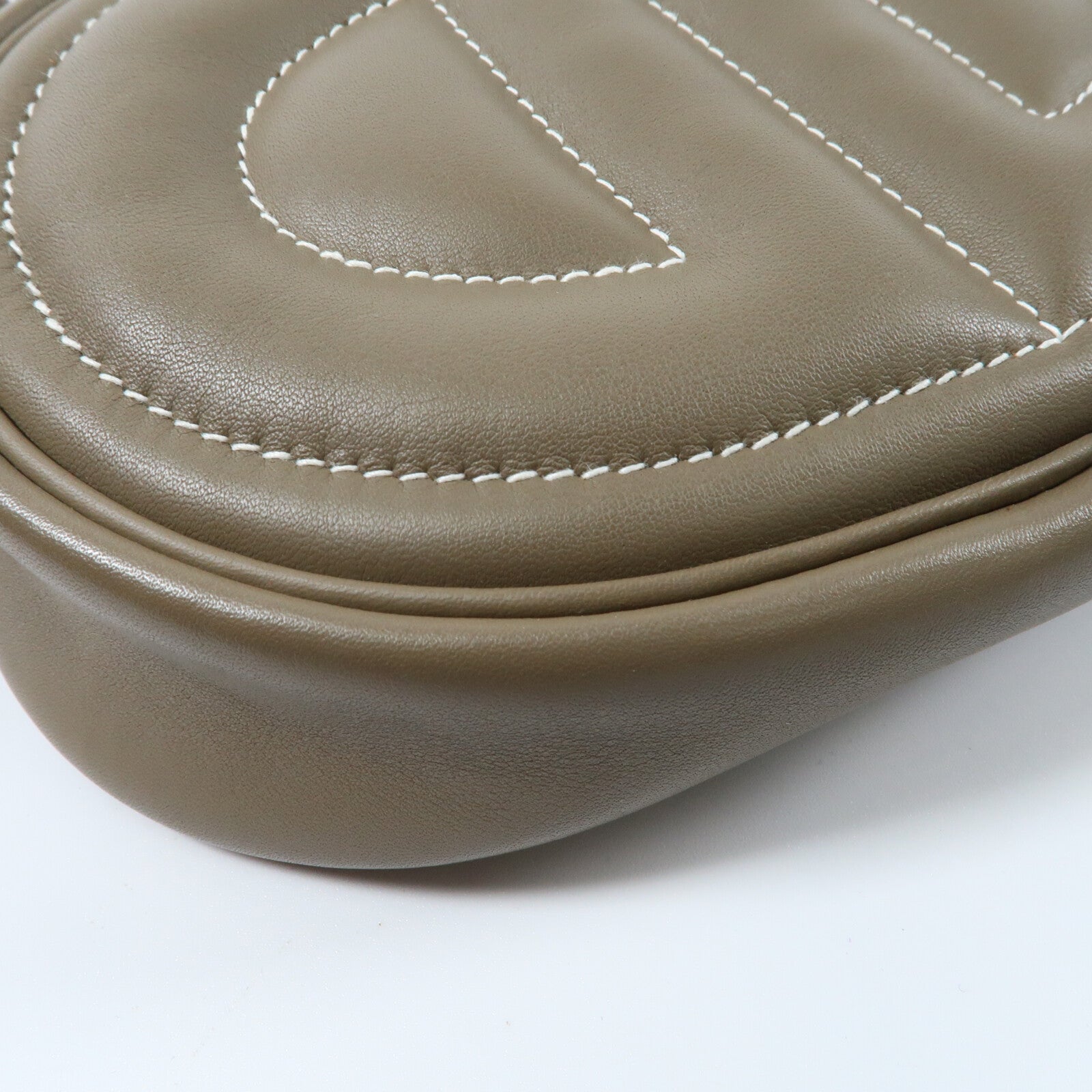 HERMES Swift皮革In The Loop Belt Bag銀扣肩背袋Etoupe