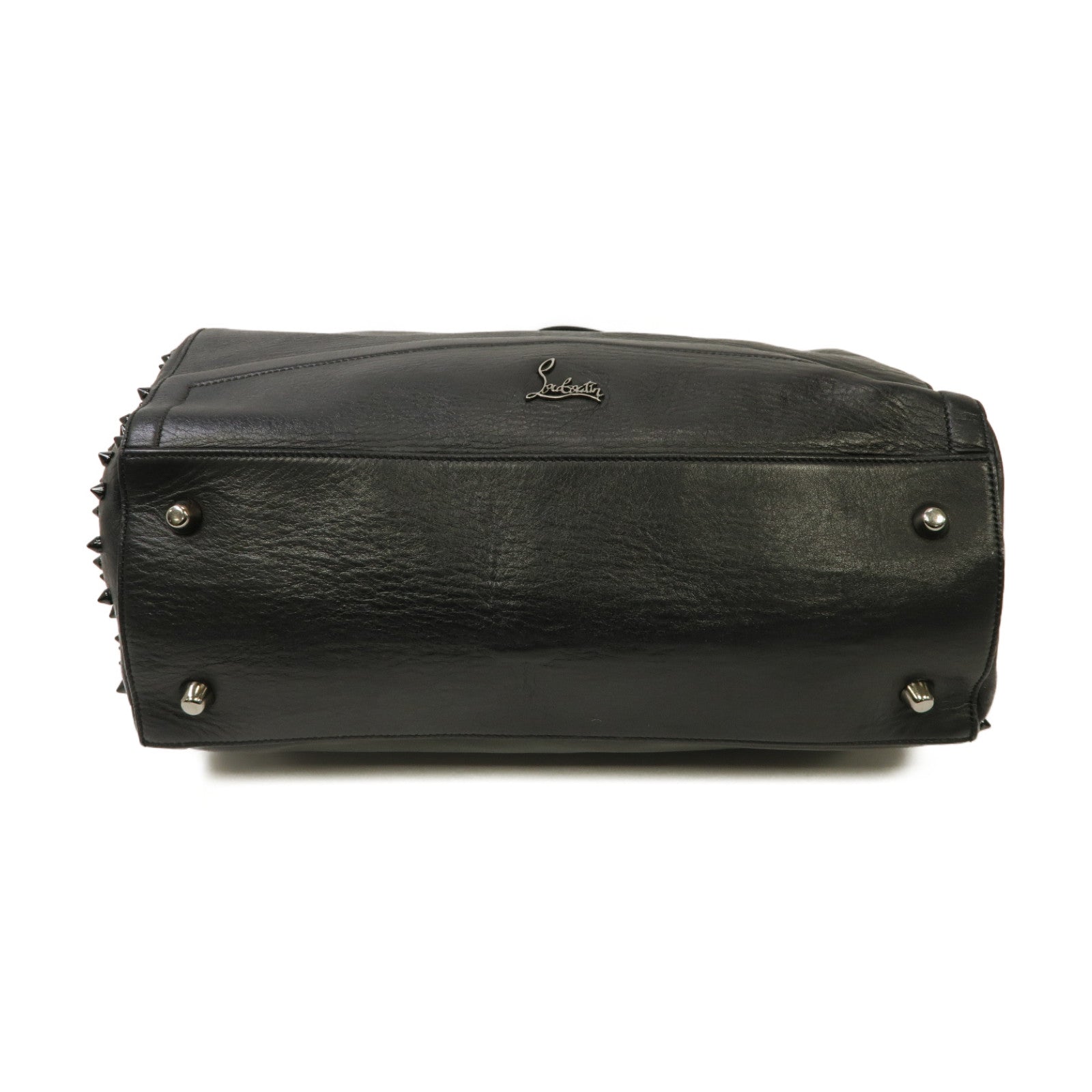 Christian Louboutin 牛皮皮革Shoulder Bag銀扣肩背袋黒色