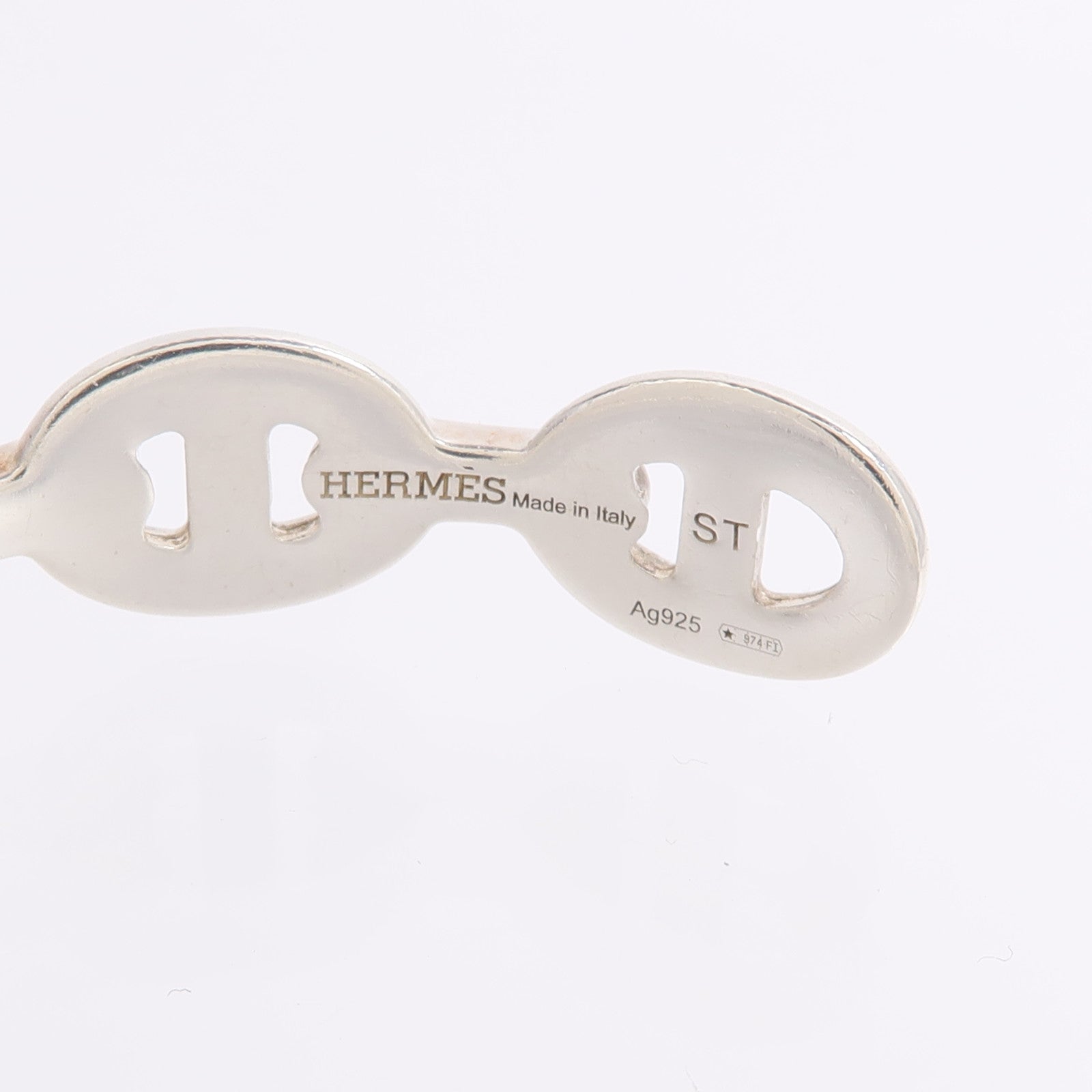 HERMES 925純銀Chaine D'Ancre Enchainee Bangle手鐲