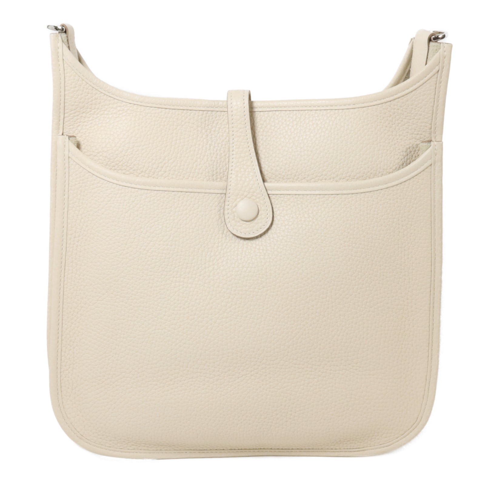 HERMES Clemence皮革Evelyne PM 肩背袋Craie