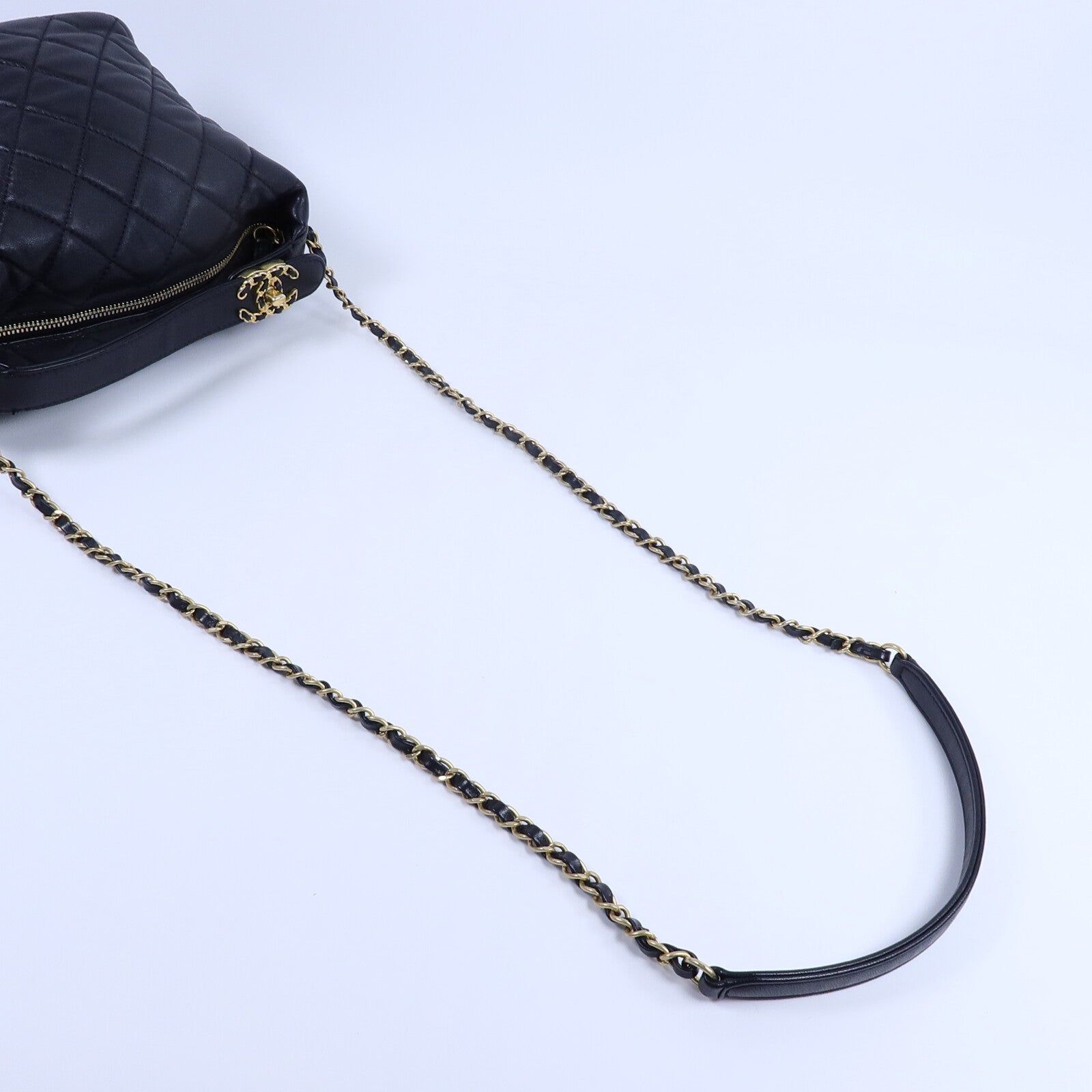 CHANEL 羊皮皮革Hobo Bag手挽肩背兩用袋