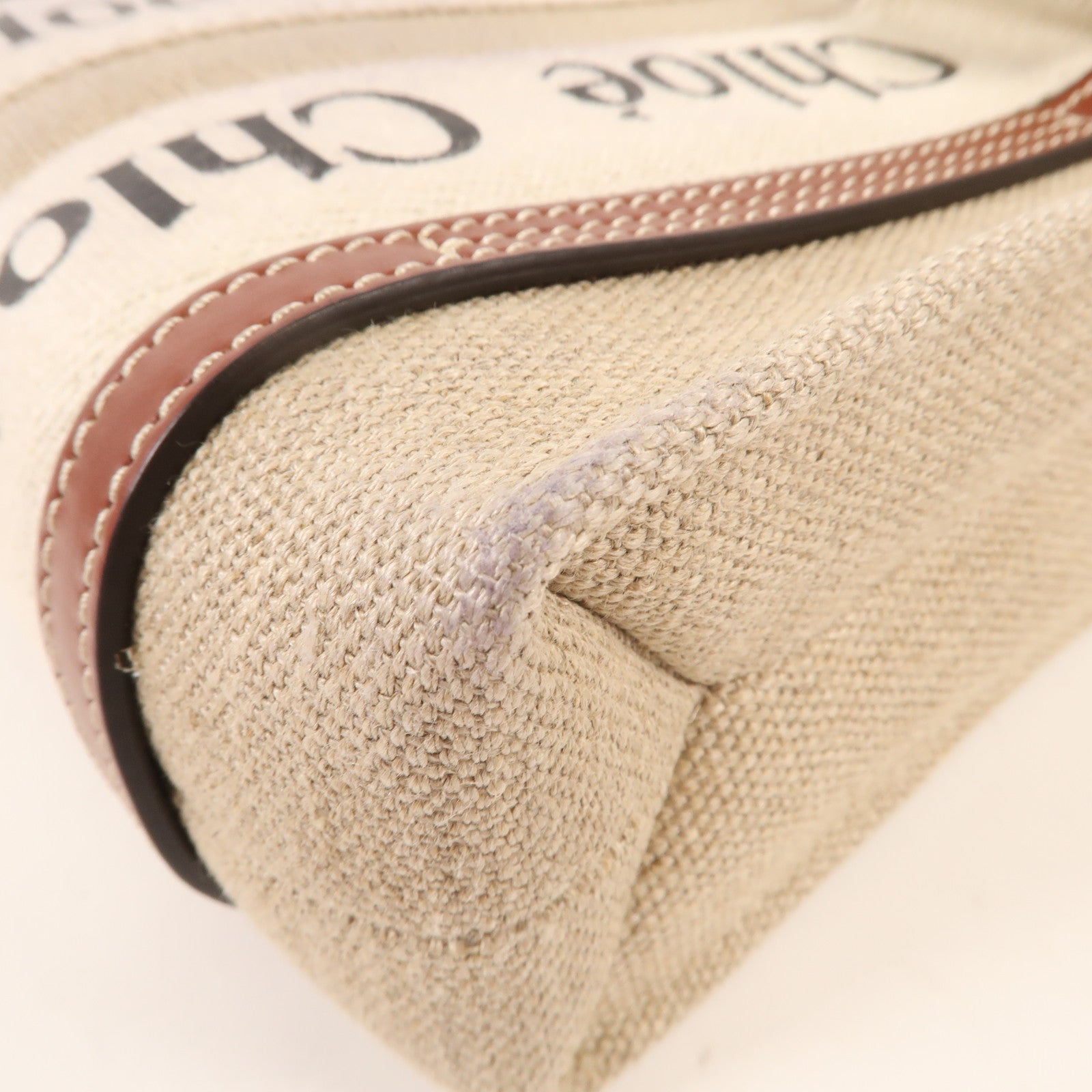 Chloe 帆布Mini Woody Tote手挽肩背兩用袋