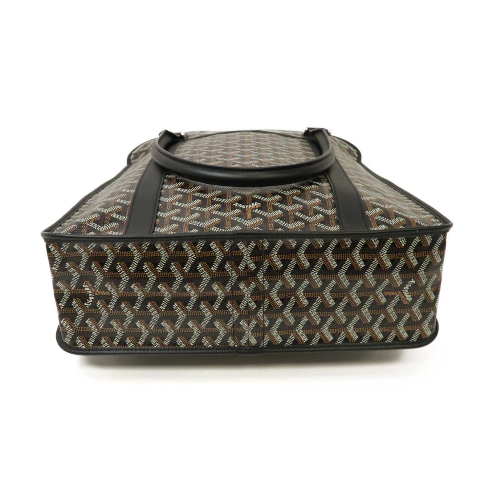 GOYARD 塗層帆布Bourgogne銀扣肩背袋啡色