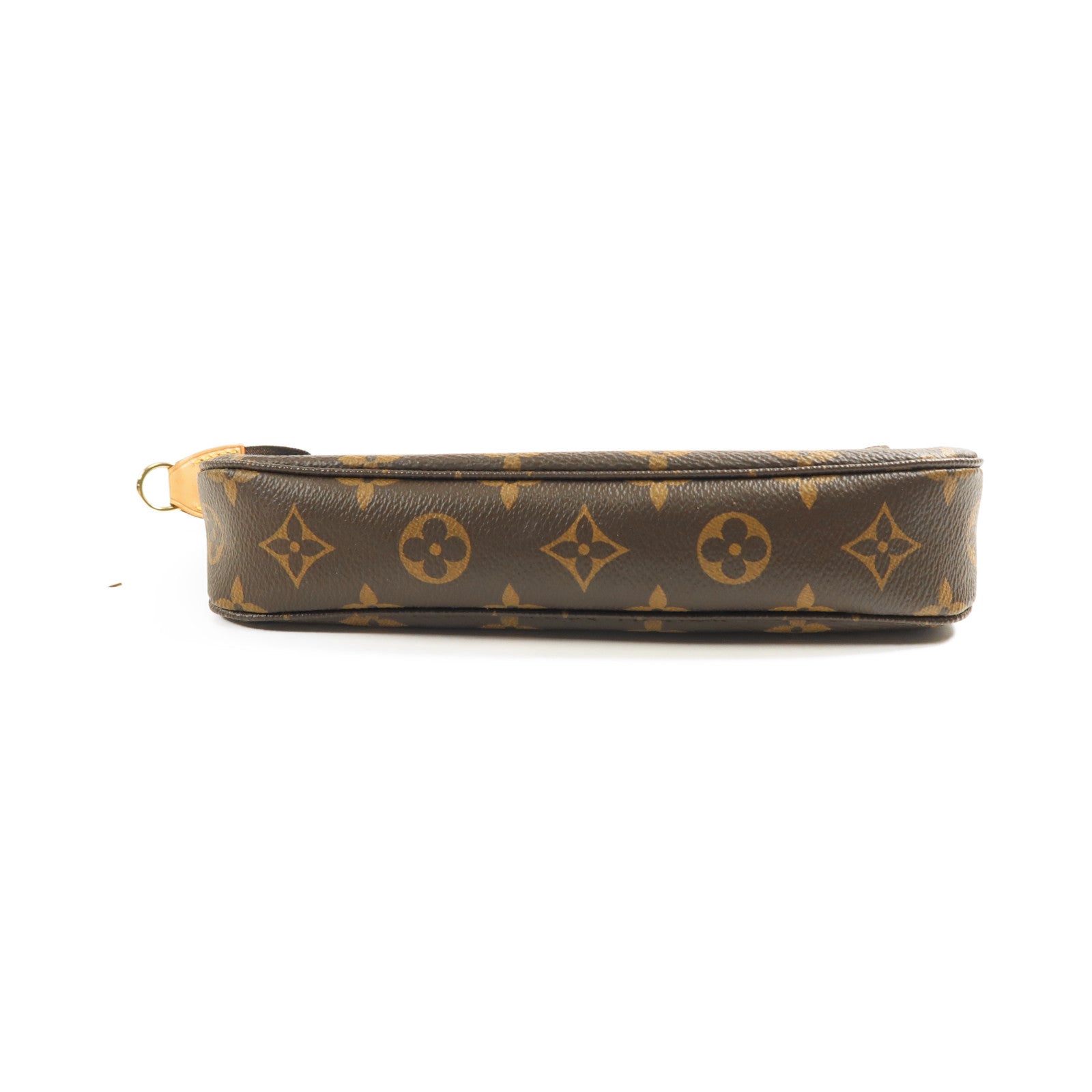 LOUIS VUITTON Monogram Pochette Accessoires金扣手拿包棕色