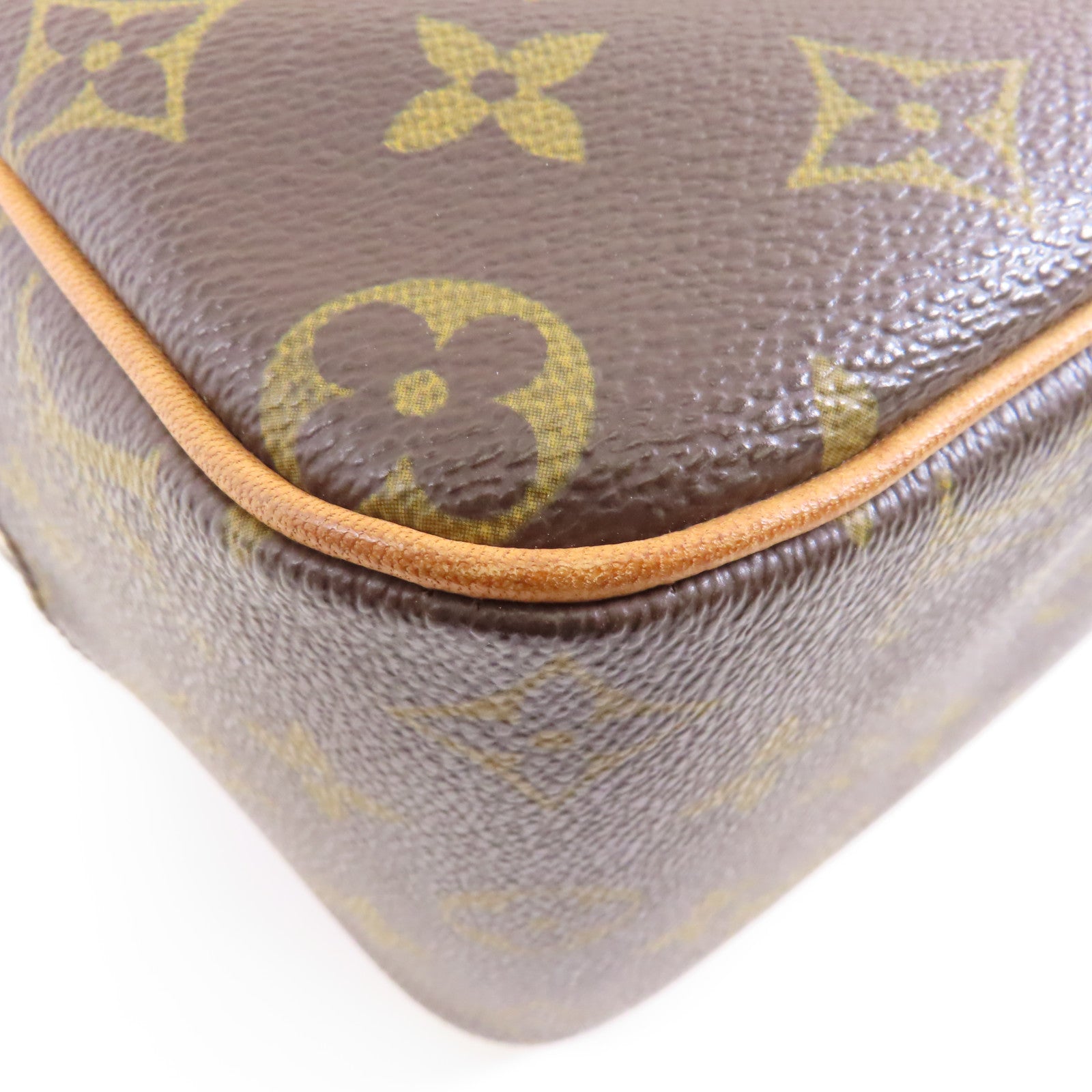 LOUIS VUITTON Monogram Cite MM金扣肩背袋棕色