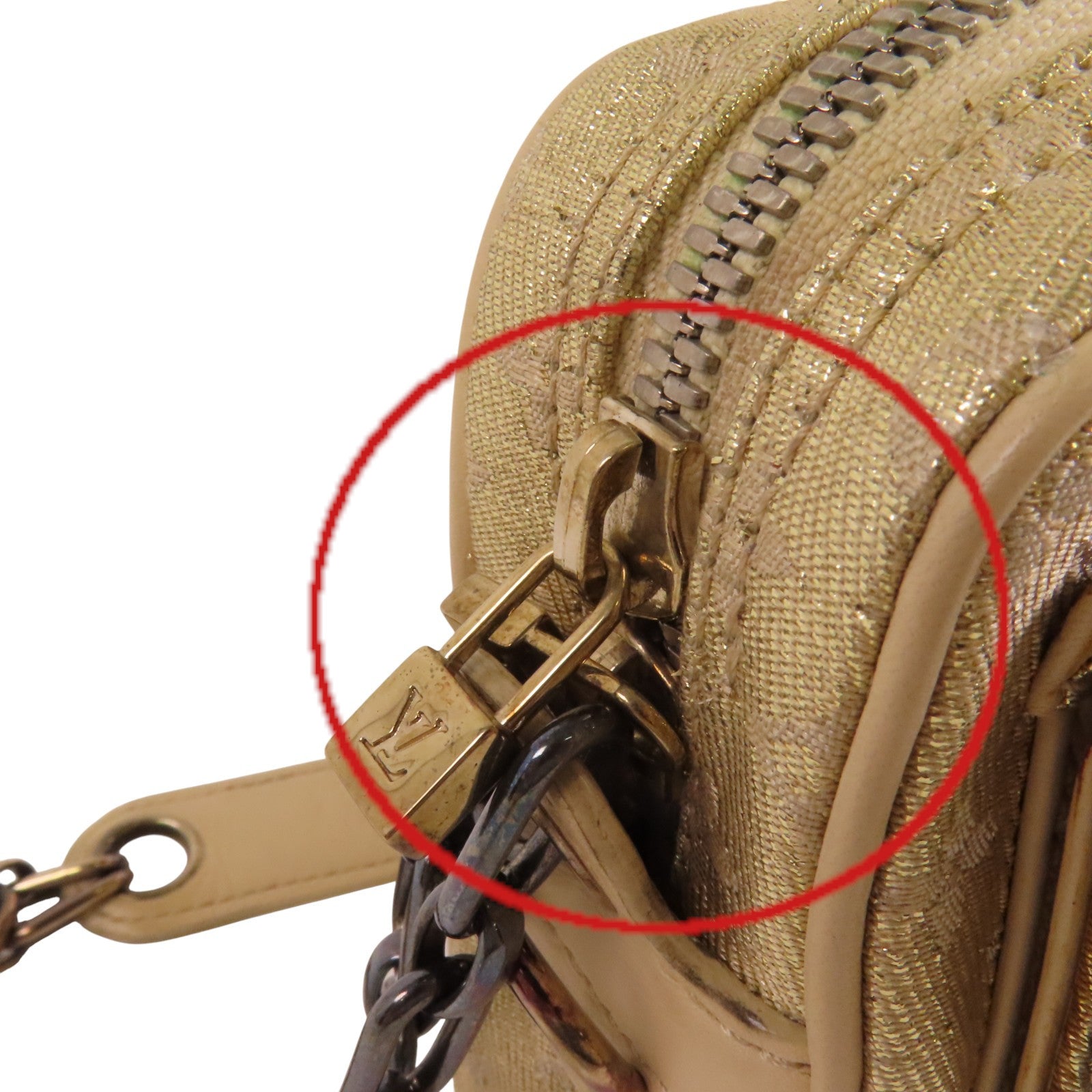 LOUIS VUITTON Monogram Shine McKenna鏈帶肩背袋