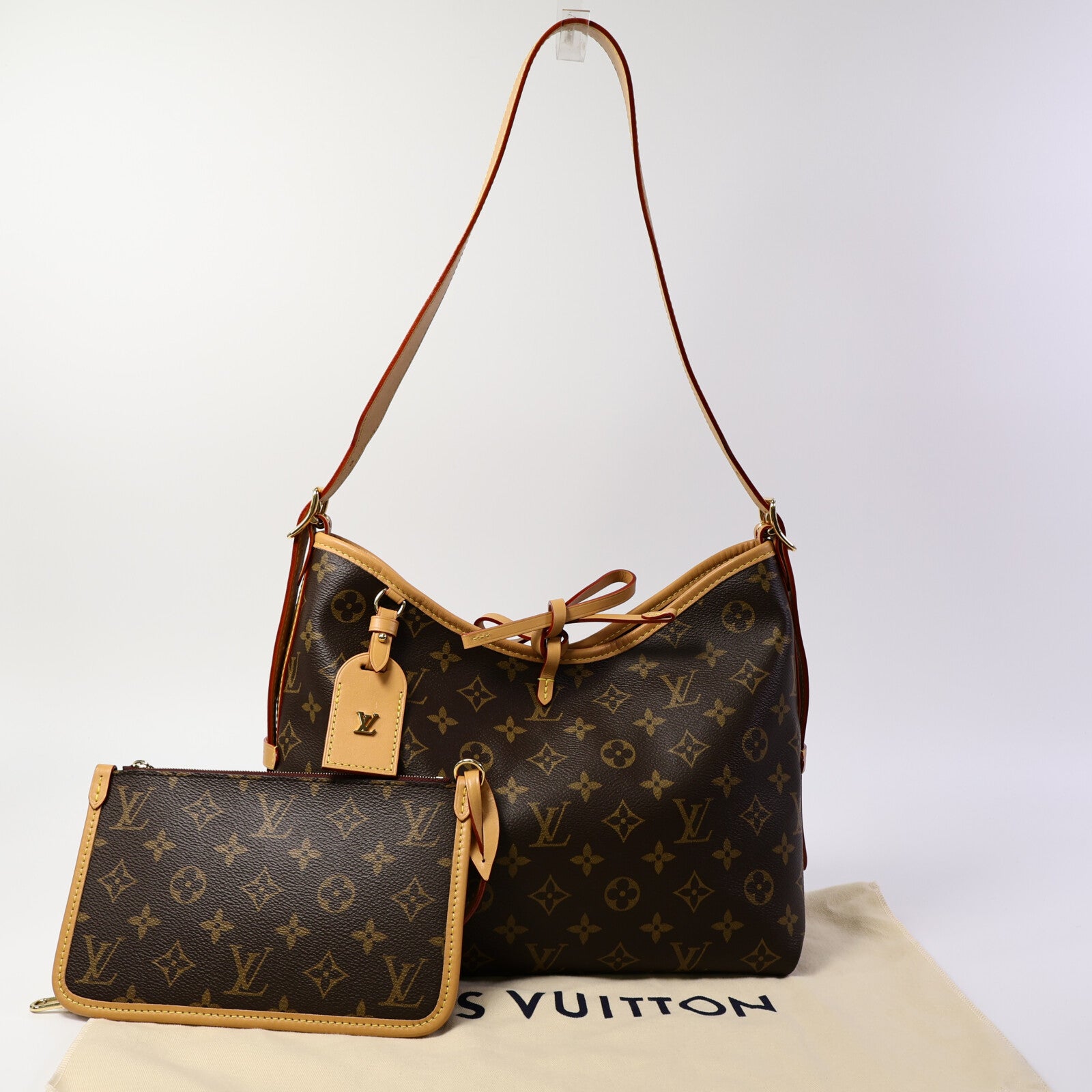 LOUIS VUITTON Monogram CarryAll PM金扣肩背袋