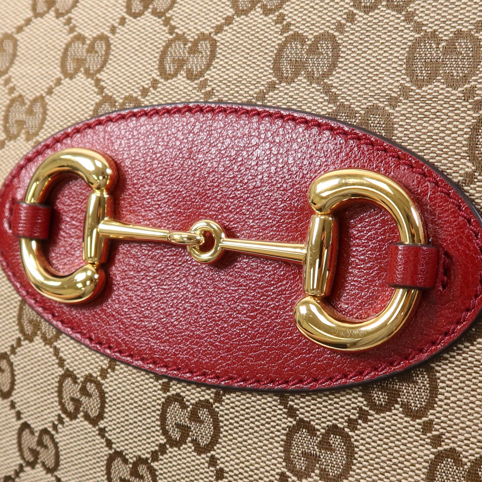 GUCCI 帆布2 Way Shoulder Bag金扣鏈帶手挽肩背兩用袋