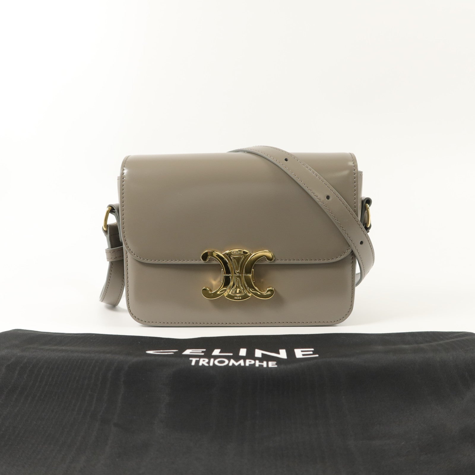 CELINE 牛皮皮革Teen Triomphe肩背袋