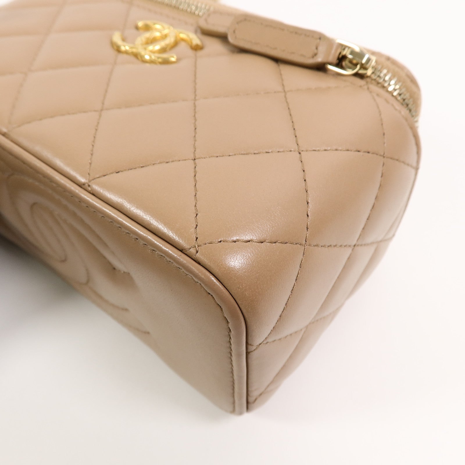 CHANEL 羊皮皮革Vanity Case鏈帶肩背袋