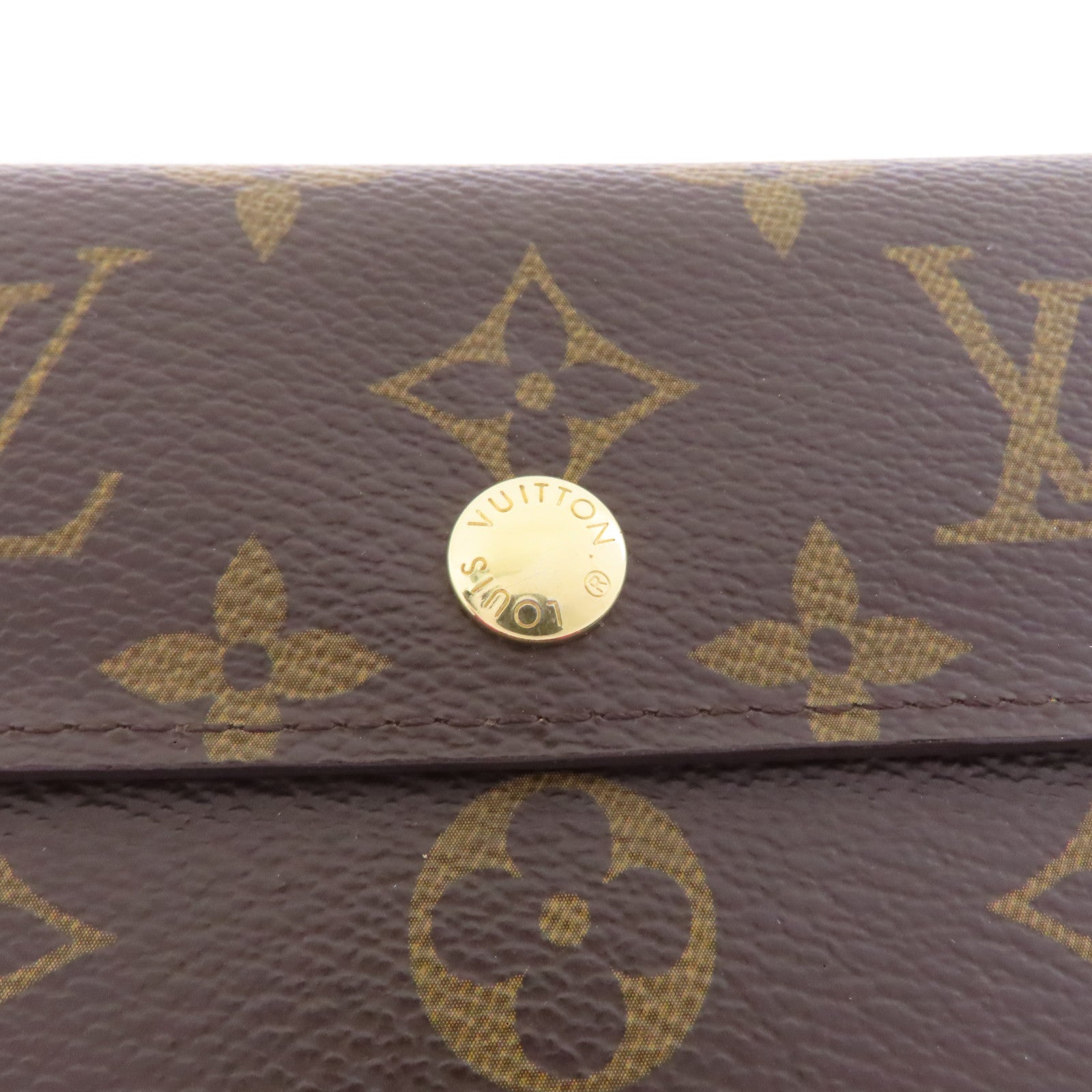 LOUIS VUITTON Monogram Alexandra Wallet金扣錢包棕色