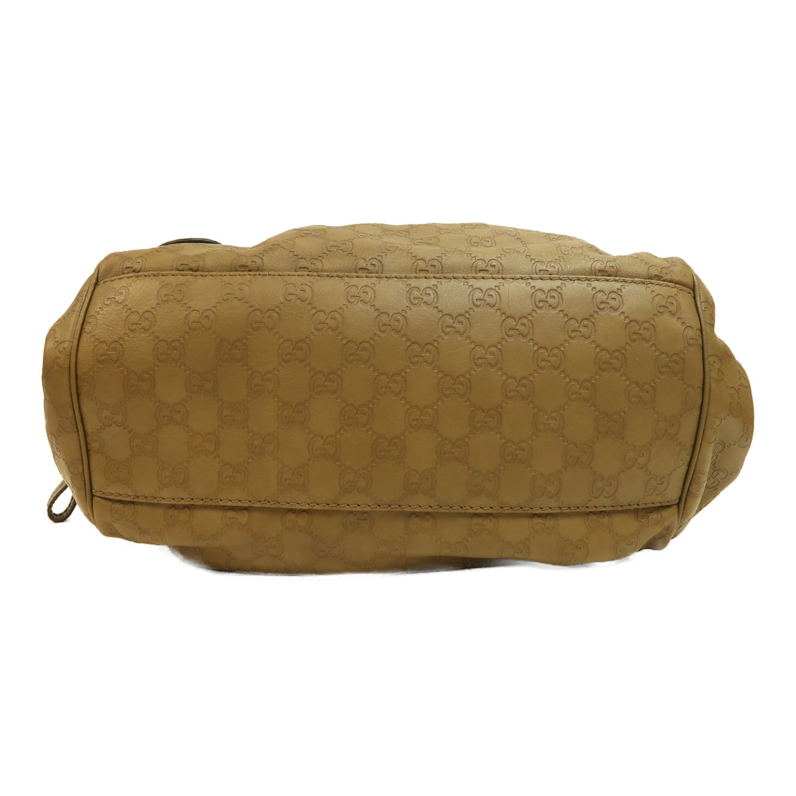 GUCCI 牛皮皮革Shoulder Bag金扣手挽肩背兩用袋啡色