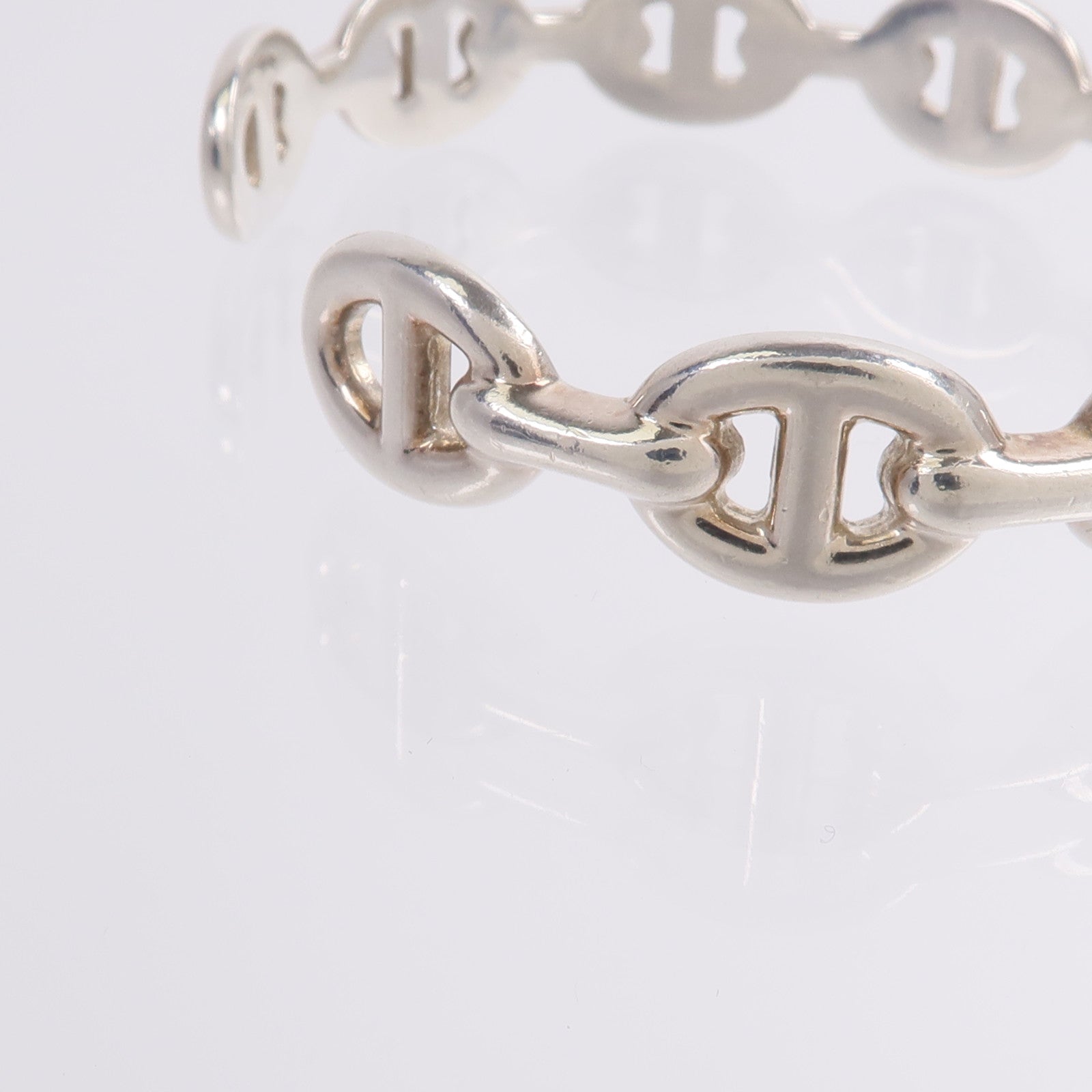 HERMES 925純銀Chaine D'Ancre Enchainee Bangle手鐲