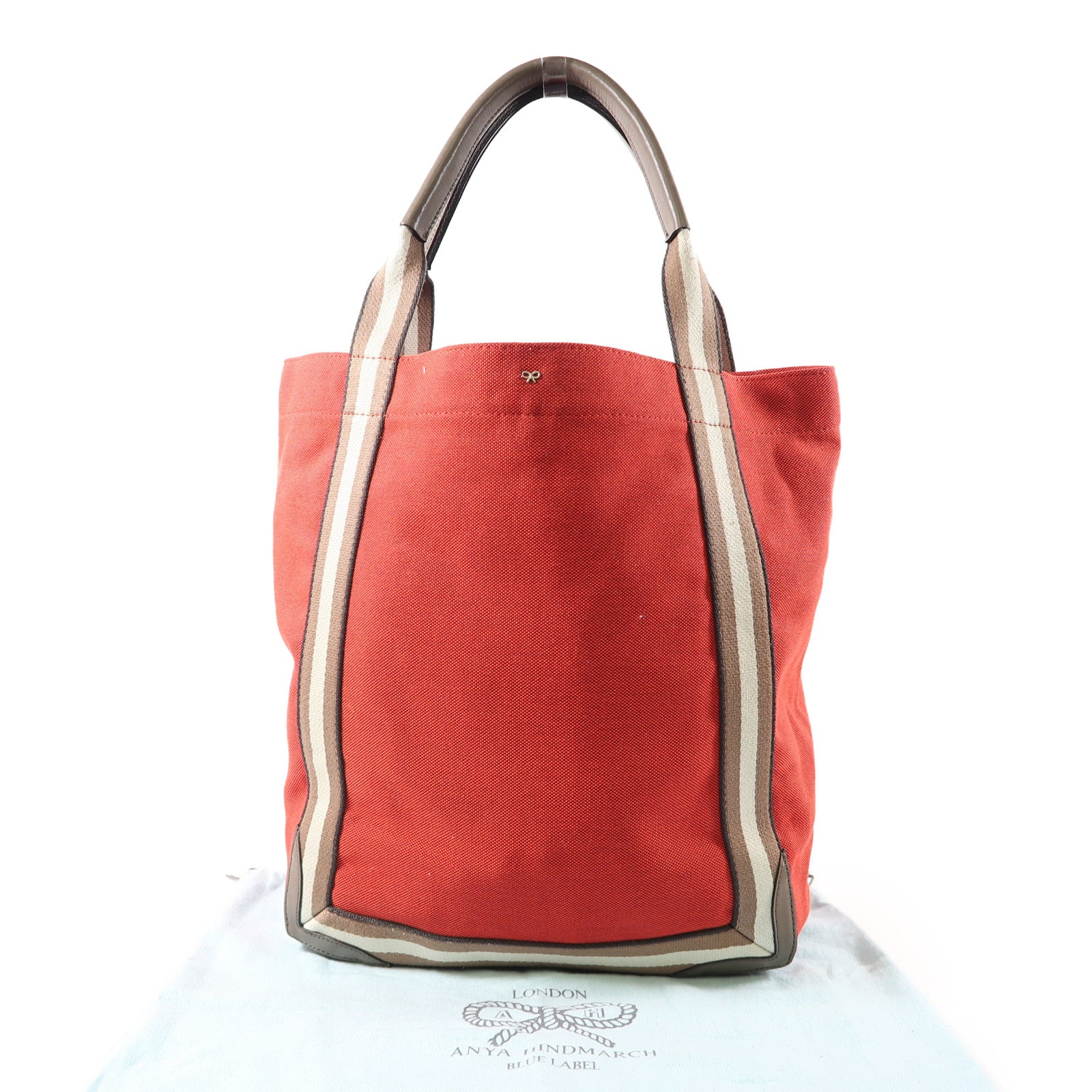ANYA HINDMARCH 【激減優惠】帆布Handbag手挽袋紅色/啡色