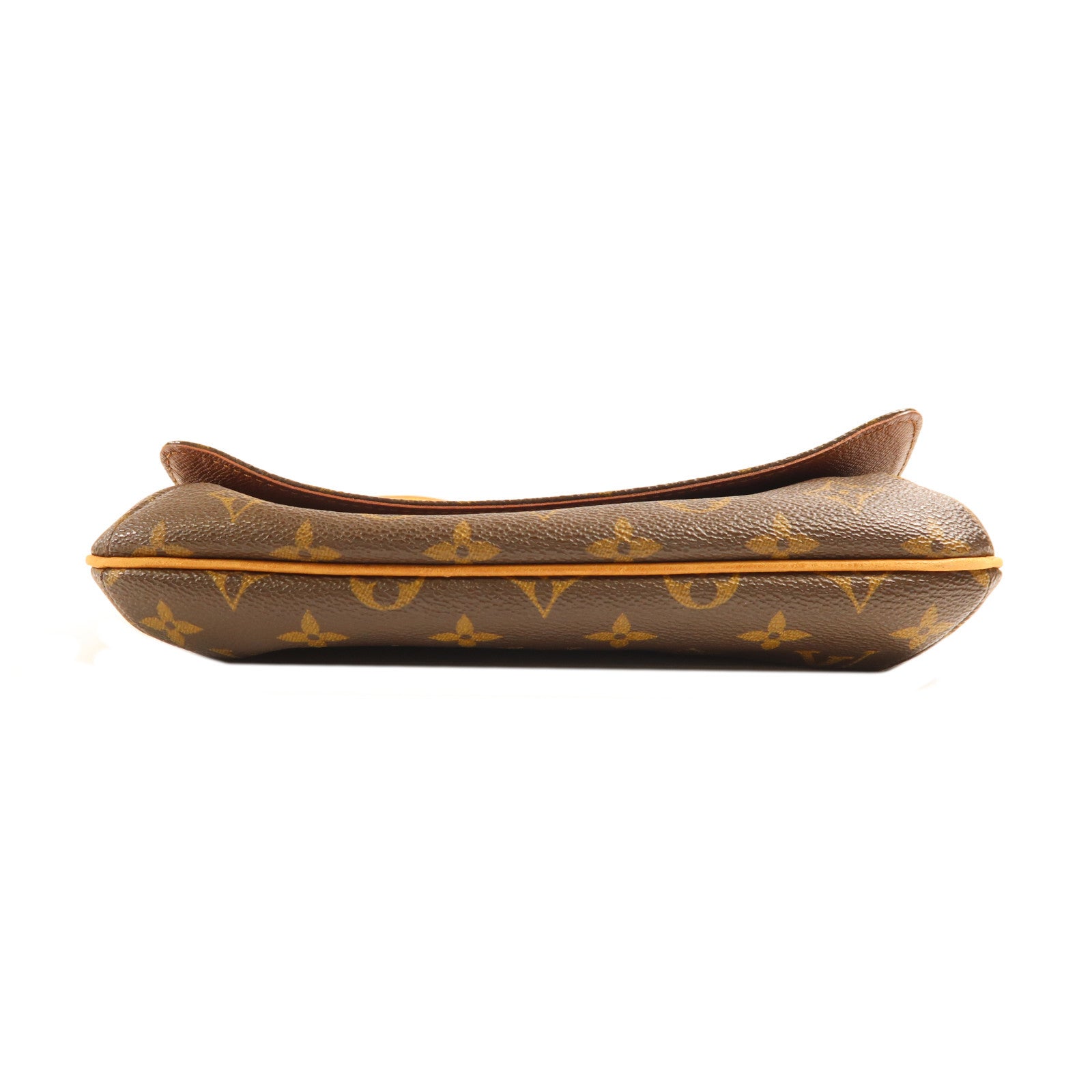 LOUIS VUITTON Monogram Musette Tango Long Shoulder金扣肩背袋棕色