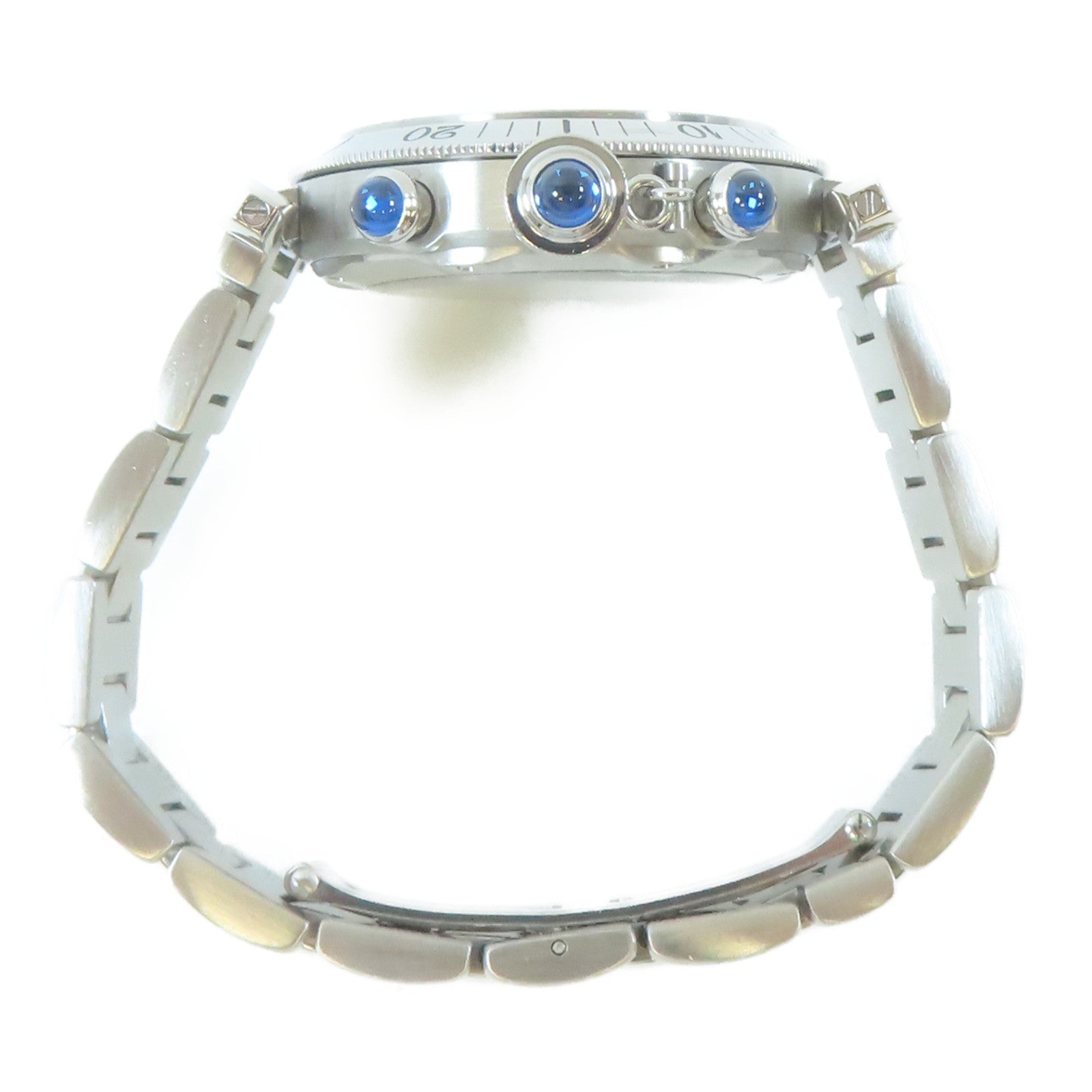 CARTIER Pasha不鏽鋼手錶石英機芯白色
