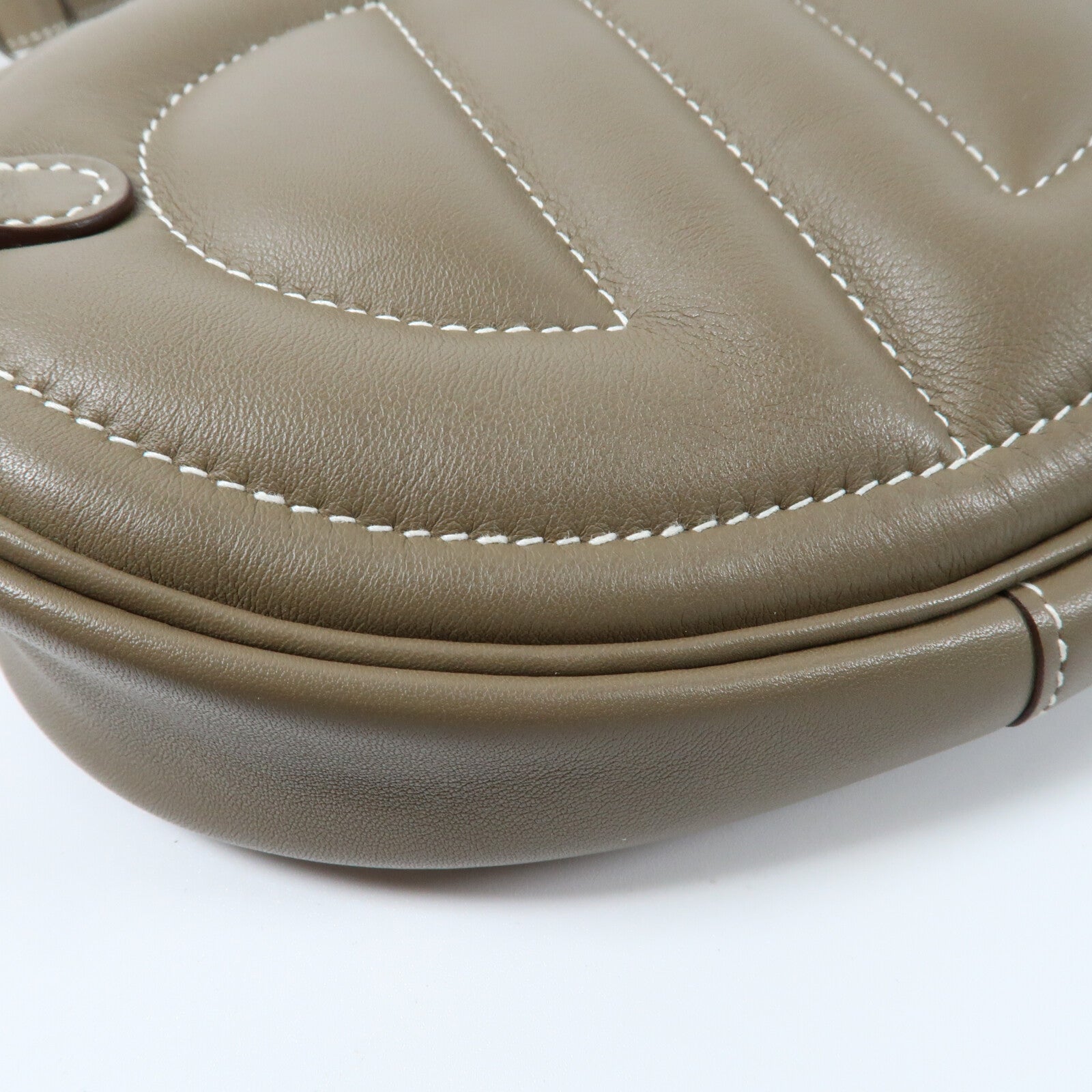 HERMES Swift皮革In The Loop Belt Bag銀扣肩背袋Etoupe