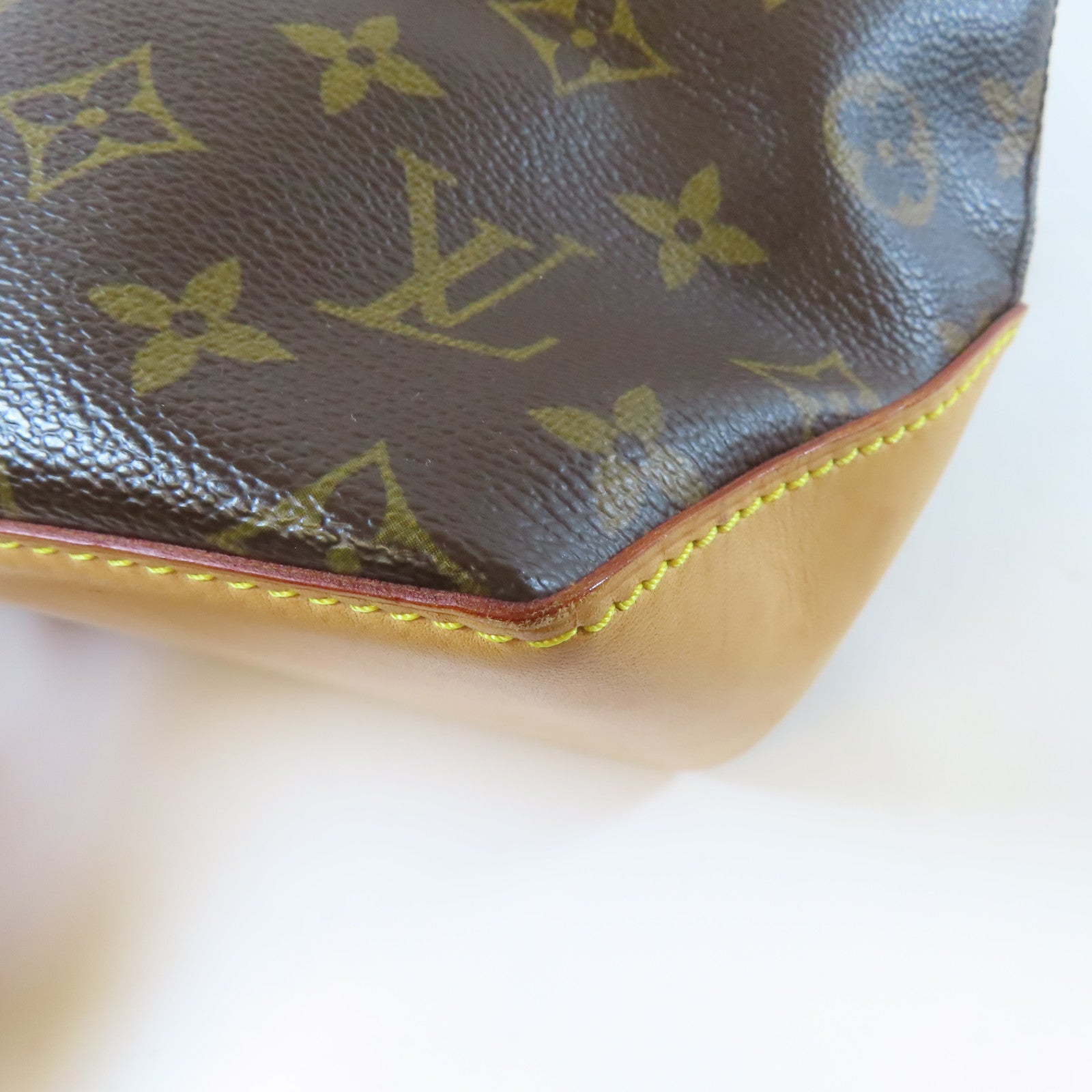 LOUIS VUITTON Monogram Cabas Piano金扣手挽袋啡色