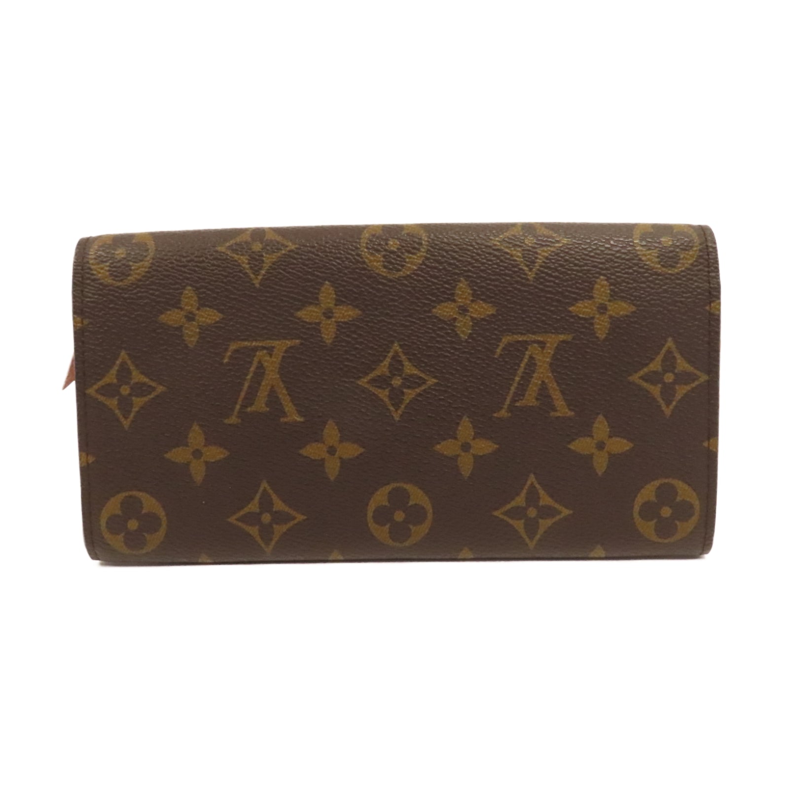 LOUIS VUITTON Monogram Emilie Wallet金扣長錢包啡色/粉紅色