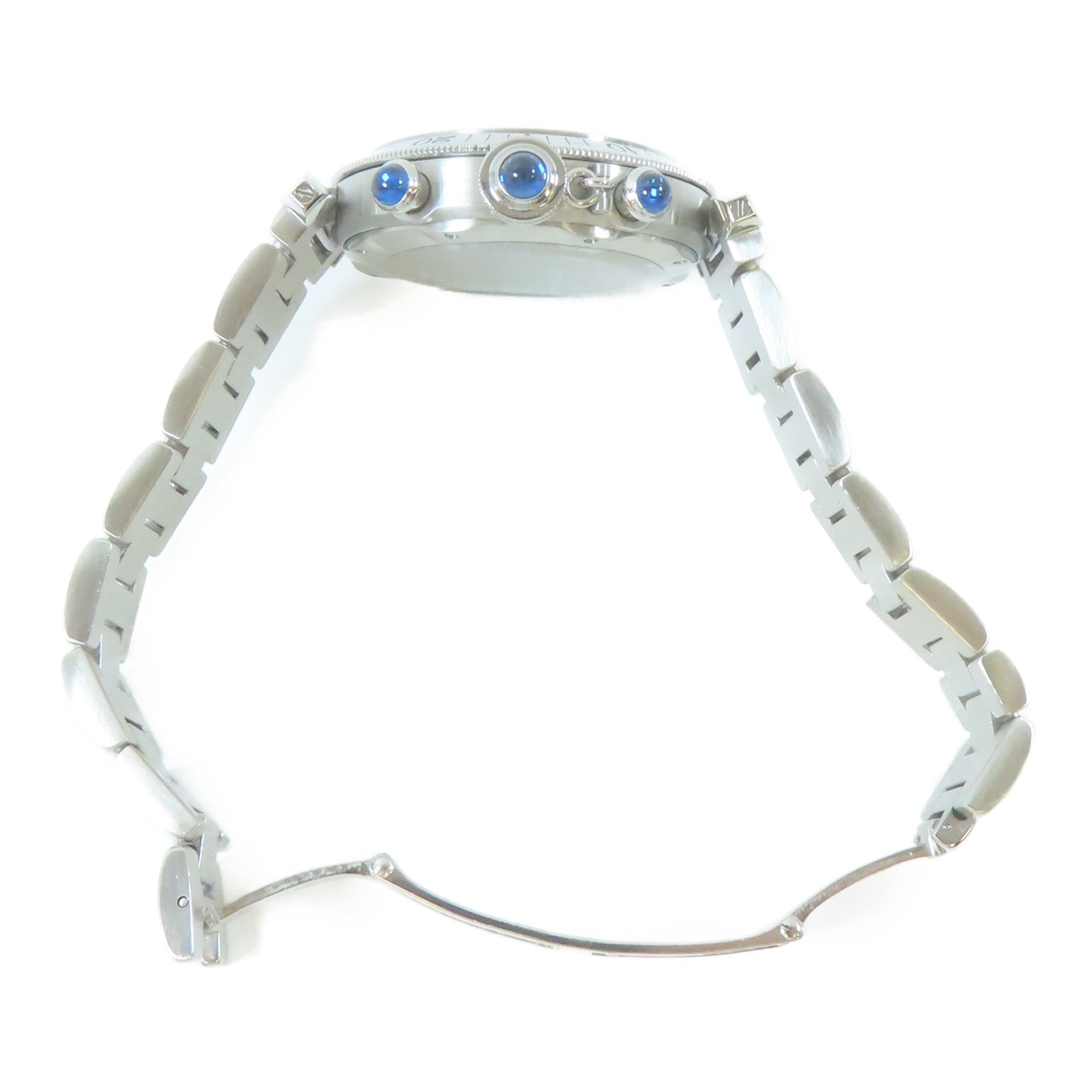 CARTIER Pasha不鏽鋼手錶石英機芯白色