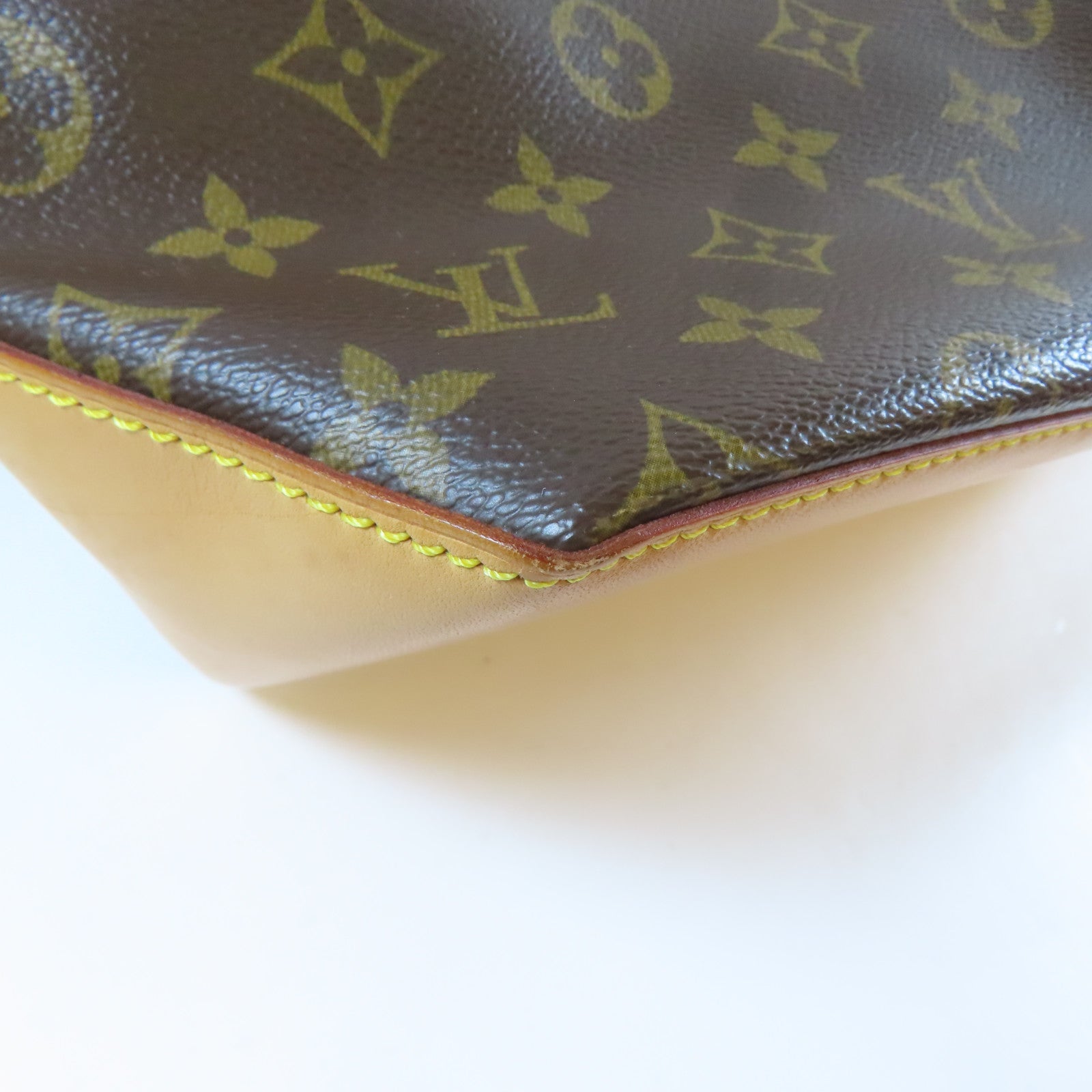 LOUIS VUITTON Monogram Cabas Piano金扣手挽袋啡色
