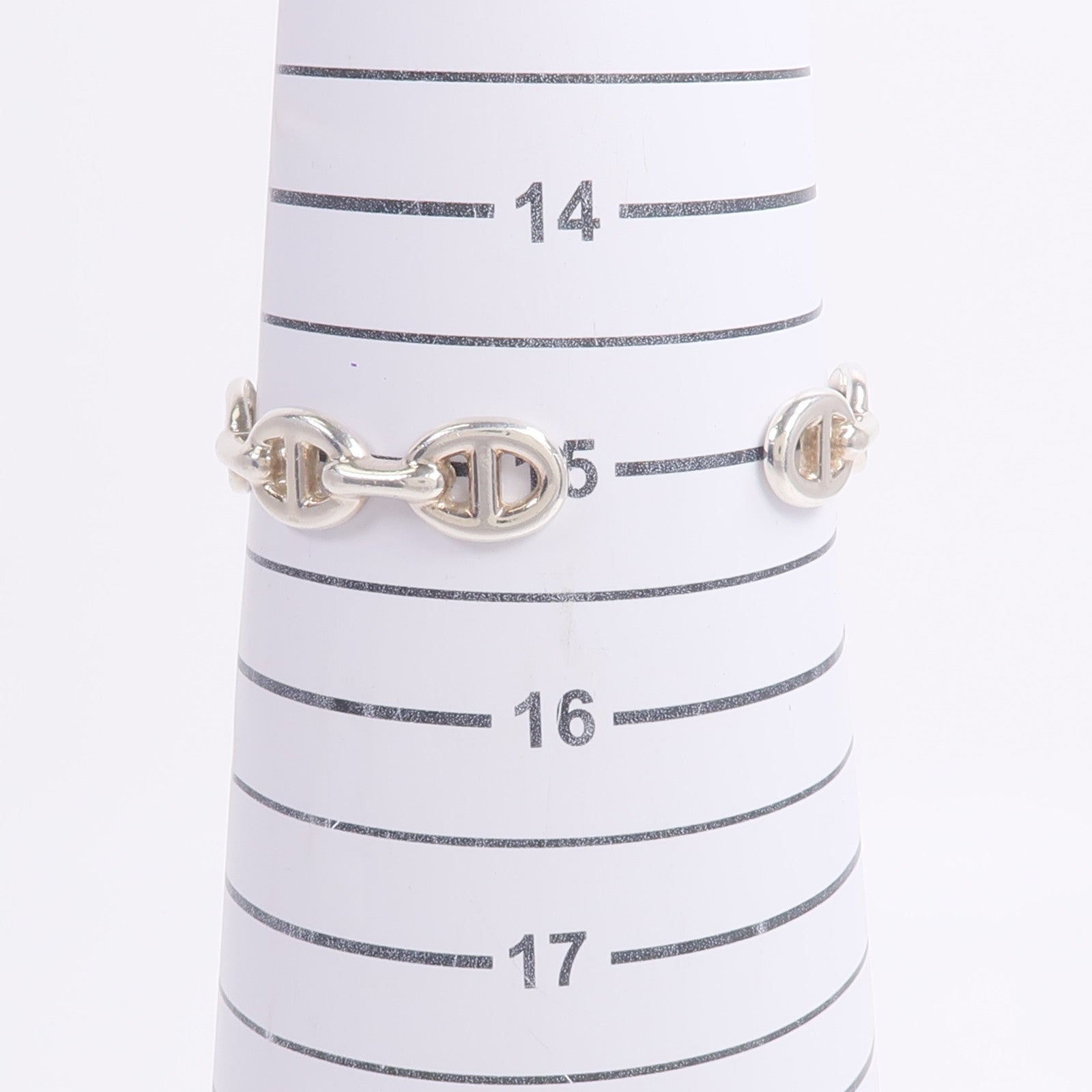 HERMES 925純銀Chaine D'Ancre Enchainee Bangle手鐲