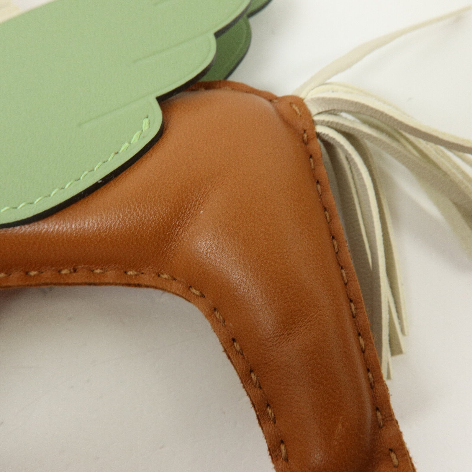 HERMES Milo/Swift皮革Rodeo Pegase MM掛飾Vert Criquet/Nata/Gold