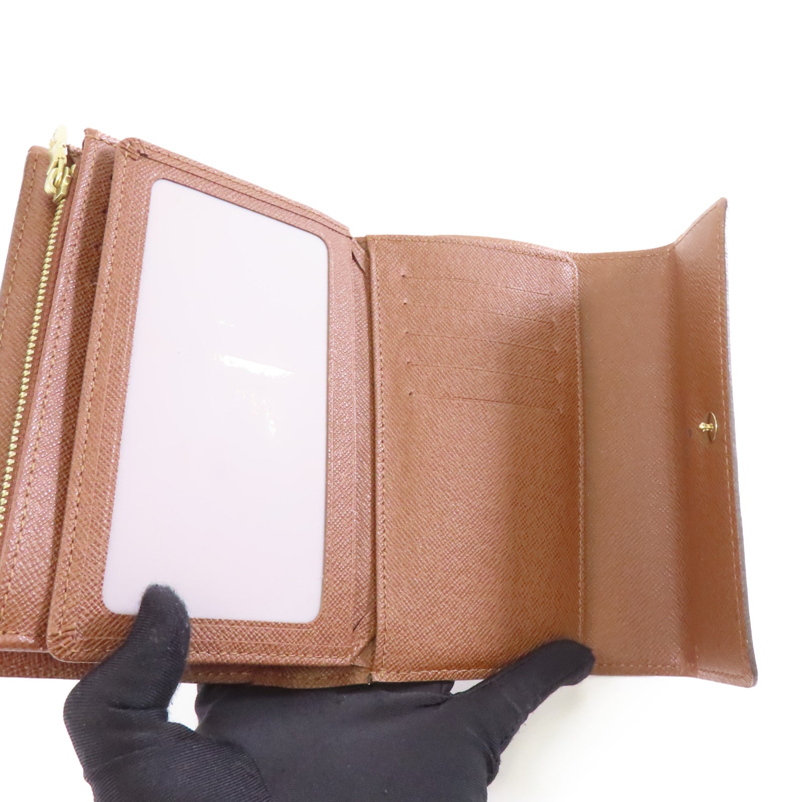 LOUIS VUITTON Monogram Alexandra Wallet金扣錢包棕色