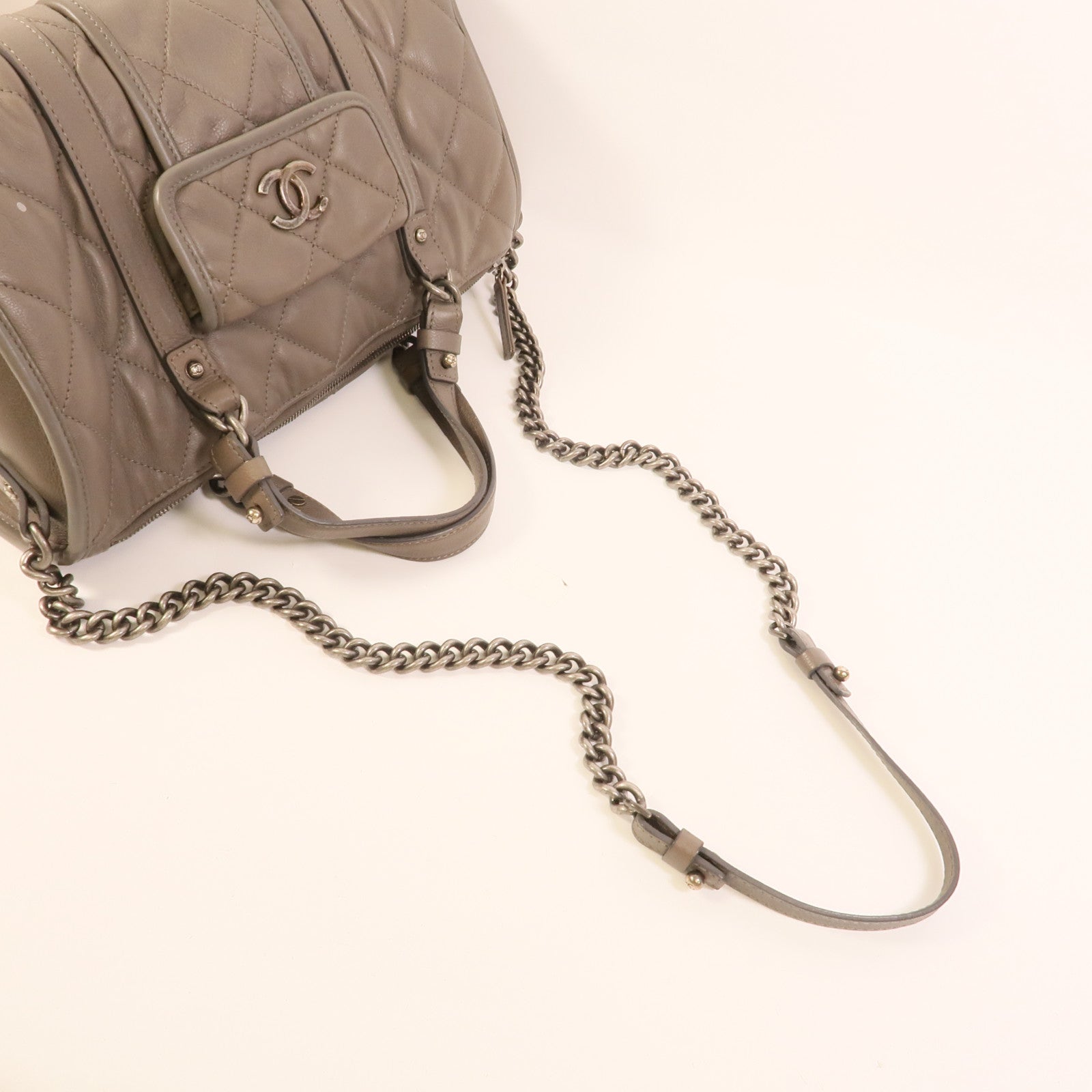 CHANEL 牛皮皮革2 Way Shoulder手挽肩背兩用袋