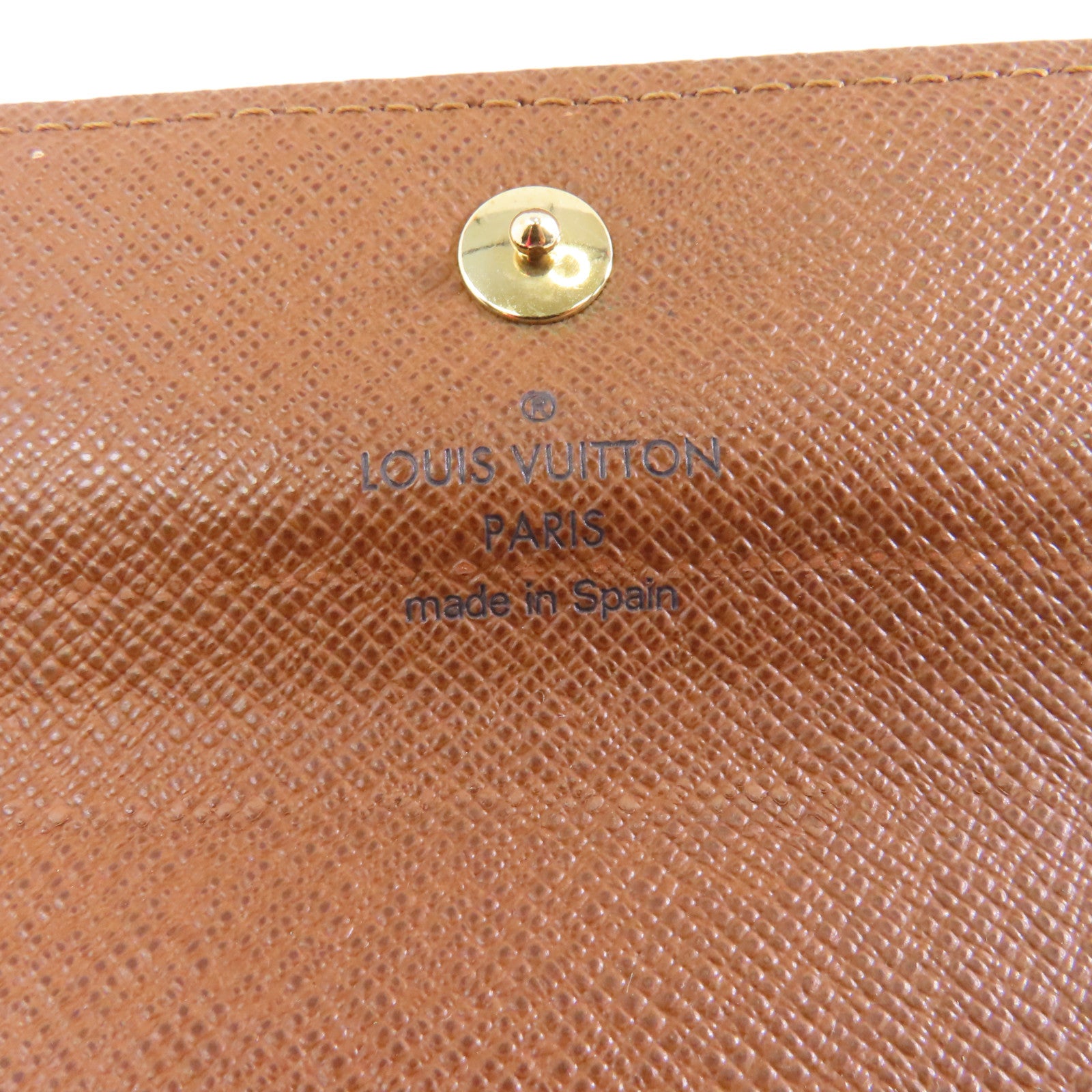 LOUIS VUITTON Monogram Alexandra Wallet金扣錢包棕色