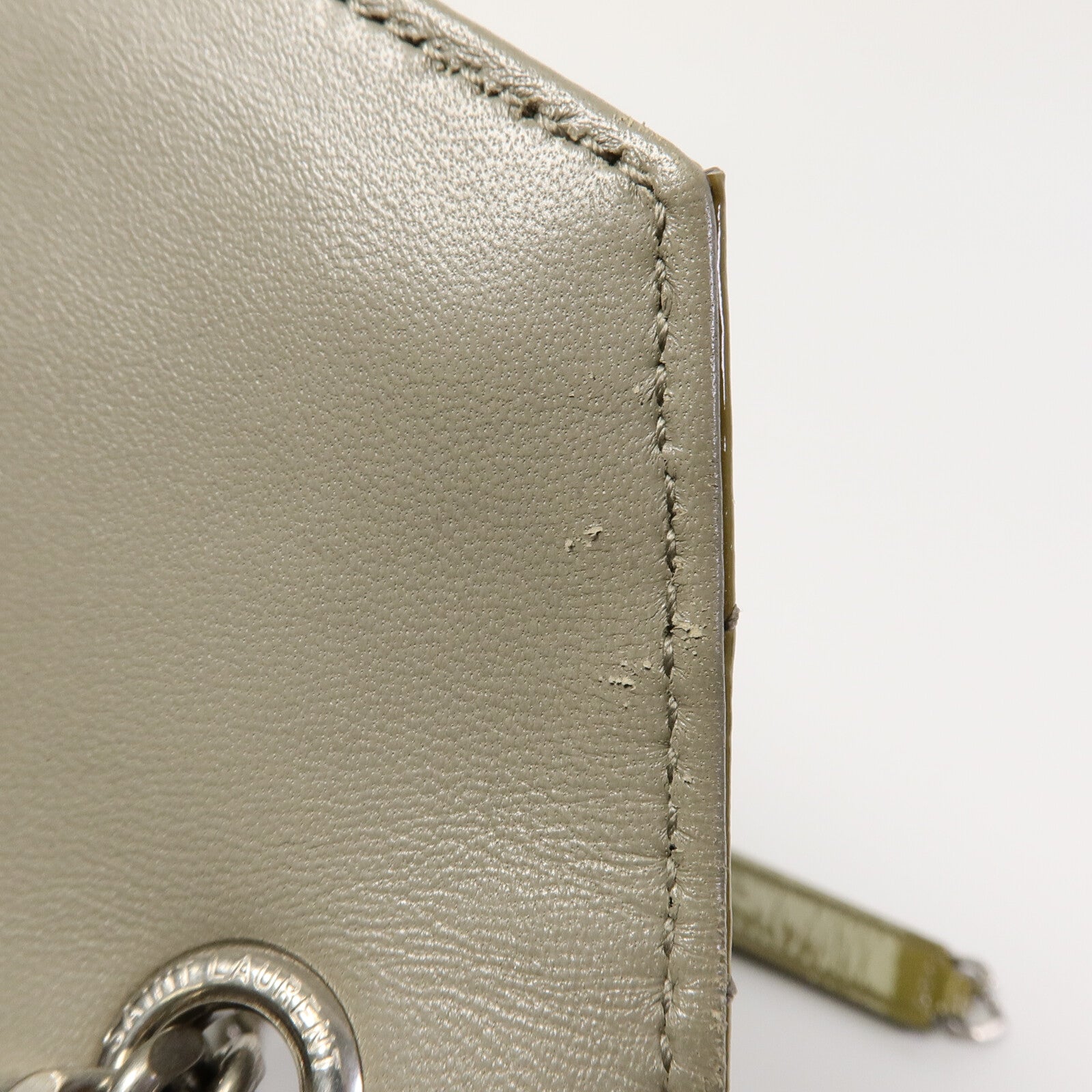 YVES SAINT LAURENT 漆皮皮革Shoulder Bag鏈帶肩背袋