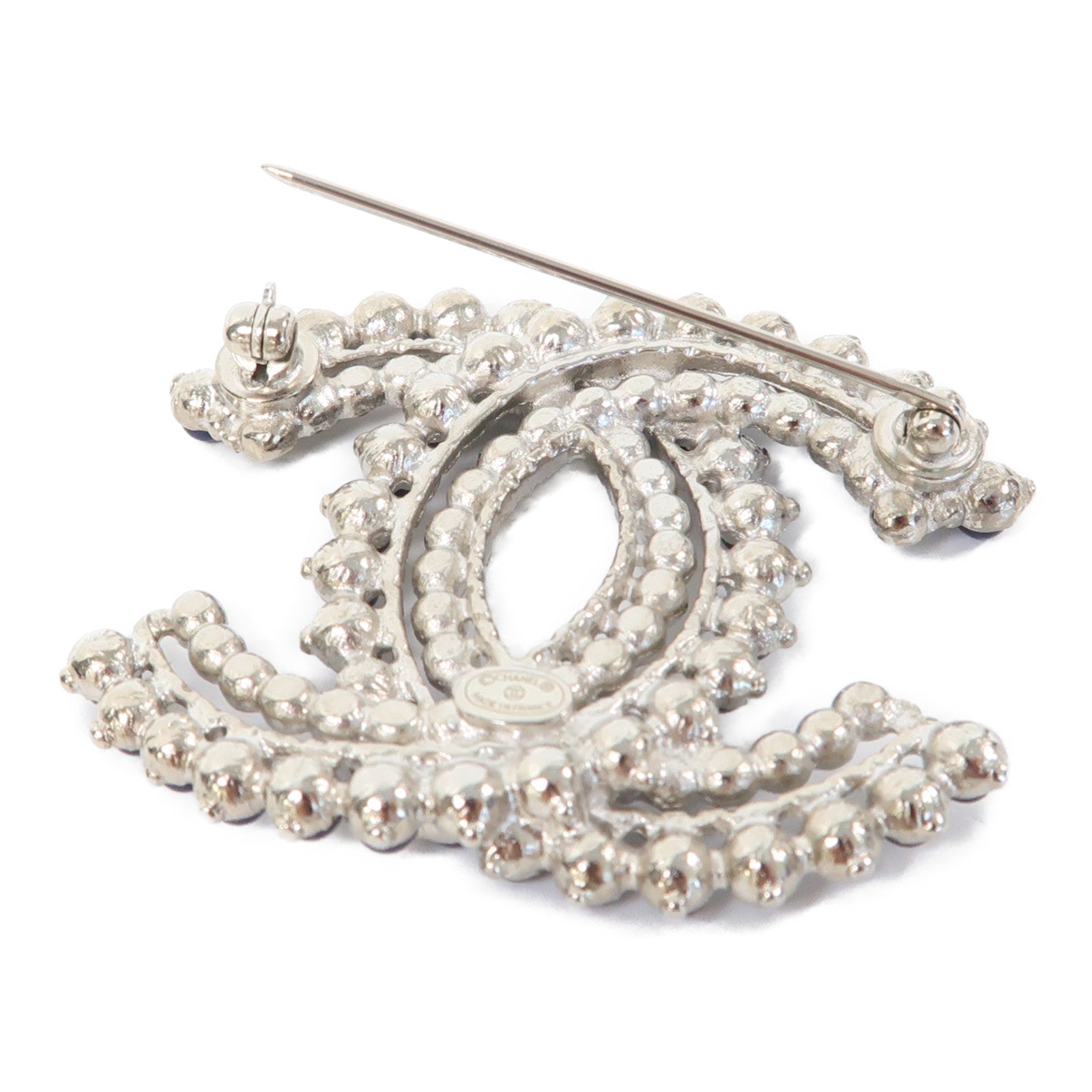 CHANEL 金屬Brooch胸針藍色/黑色