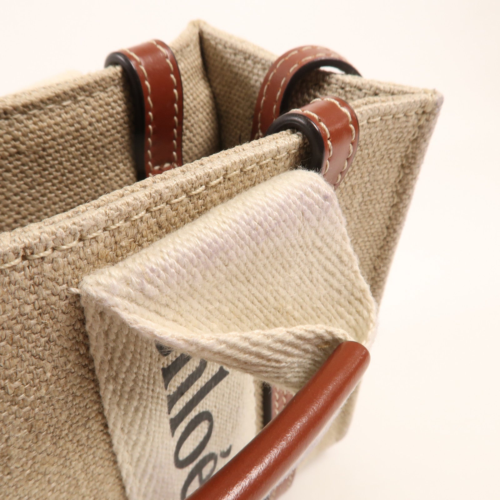 Chloe 帆布Mini Woody Tote手挽肩背兩用袋