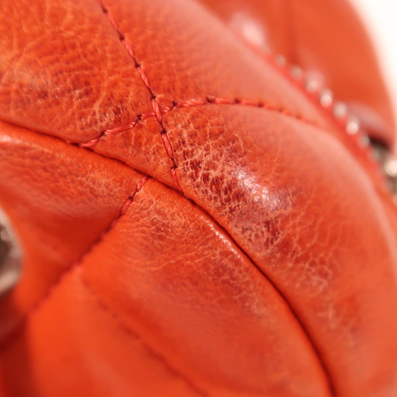 CHANEL 羊皮皮革Chain Shoulder銀扣鏈帶肩背袋