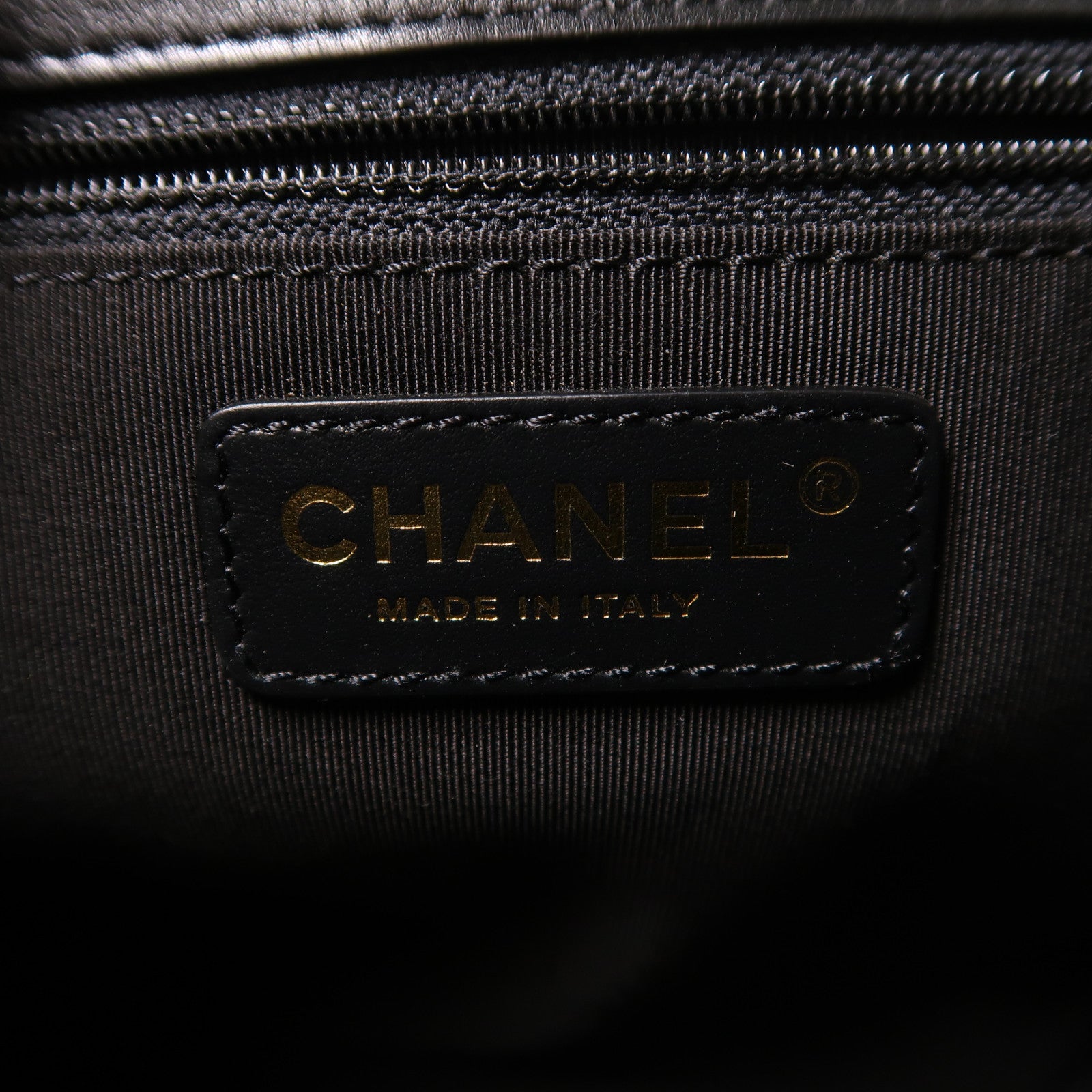 CHANEL 牛皮皮革Shoulder Bag金扣鏈帶肩背袋黑色