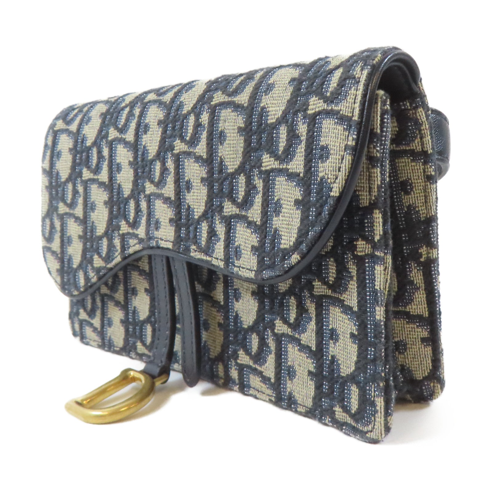 Dior 帆布Waist Bag金扣腰包藍色