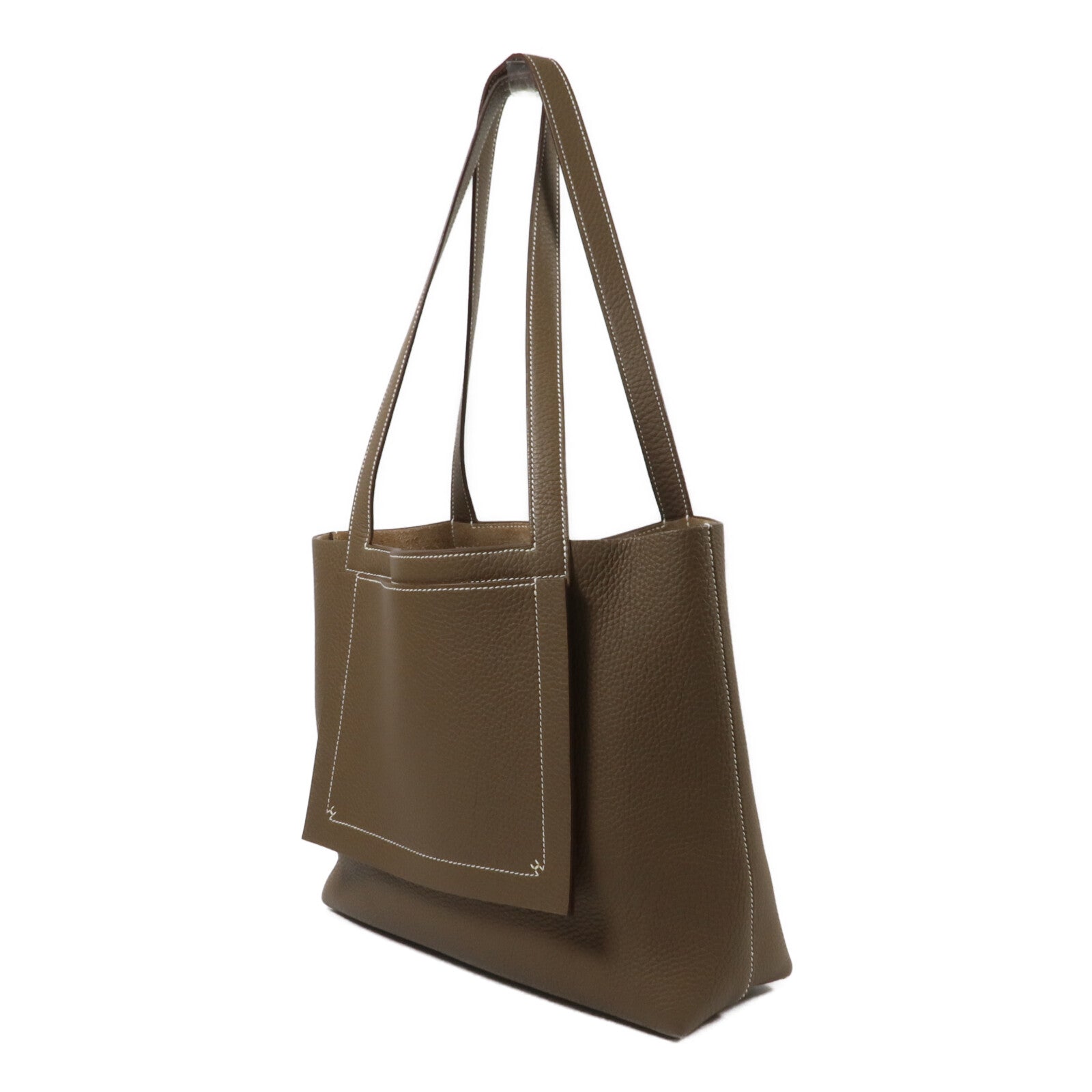 HERMES Clemence皮革Cabasellier 31肩背袋Etoupe