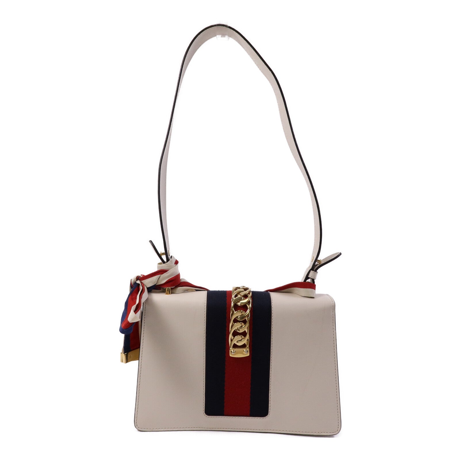 GUCCI 【激減優惠】牛皮皮革Sylvie金扣肩背袋
