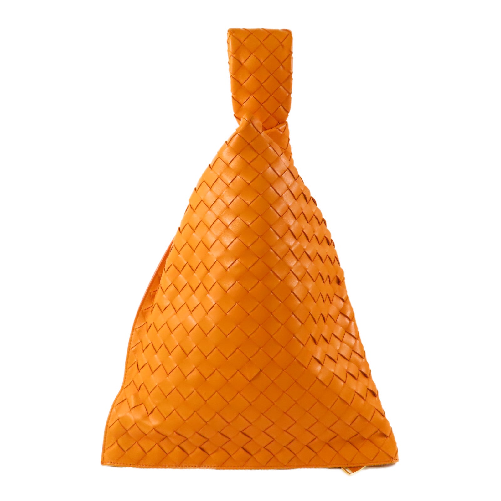 BOTTEGA VENETA GHW Woven Knot Handbag 607964 VCPP0 Leather Orange