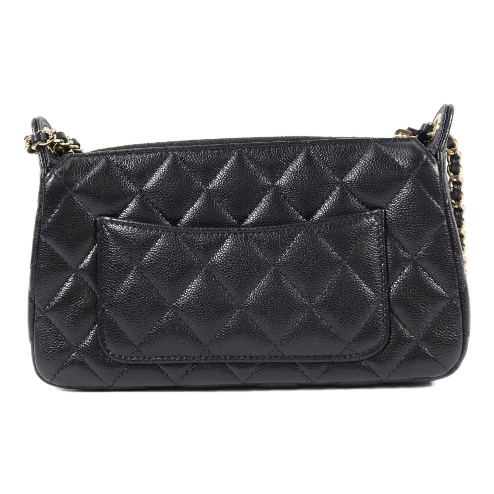 CHANEL 牛皮皮革Clutch With Chain鏈帶肩背袋