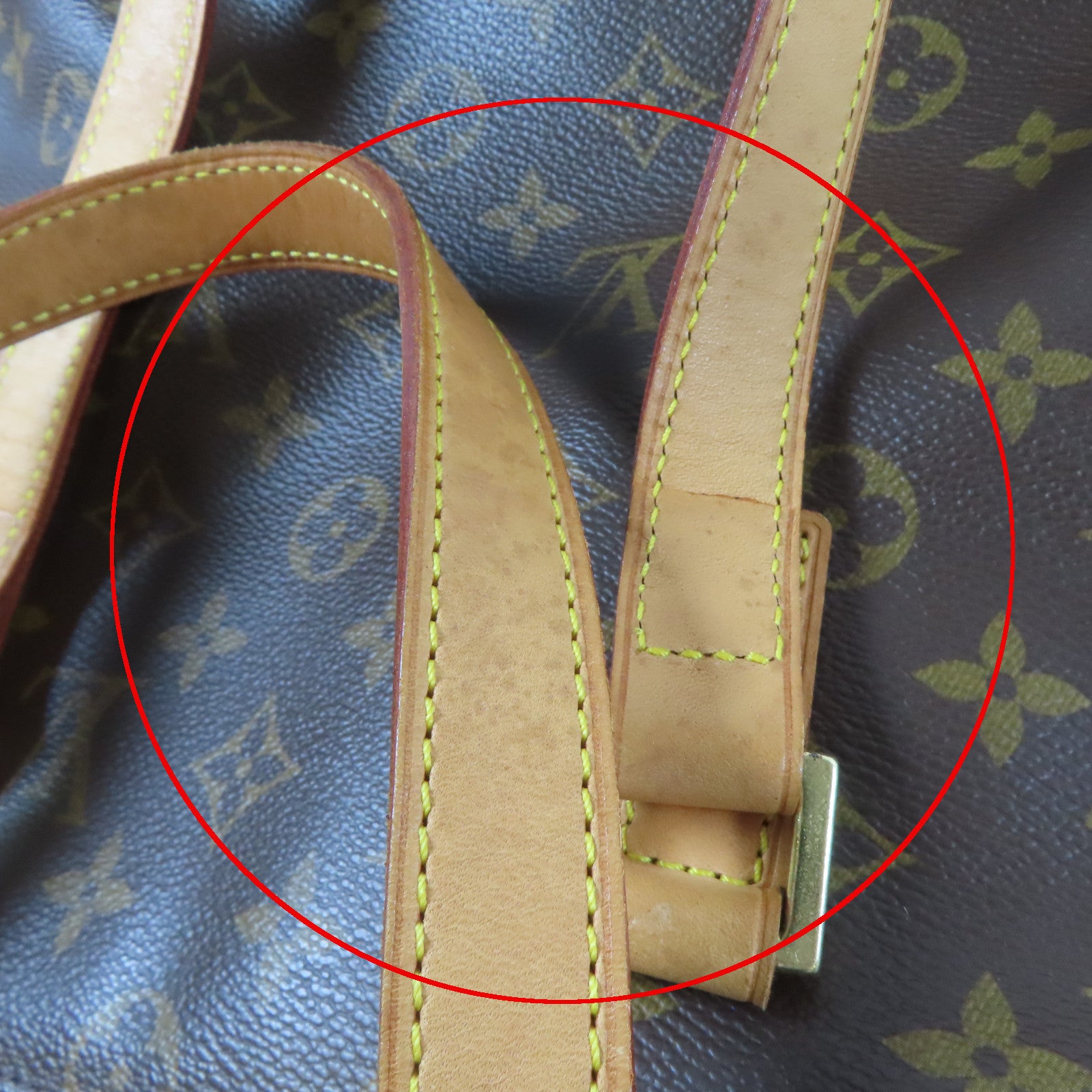 LOUIS VUITTON Monogram Cabas Piano金扣手挽袋啡色